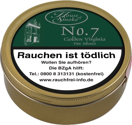 House of Smoke Pfeifentabak No. 7 Golden Virginia 50g Dose (61532)