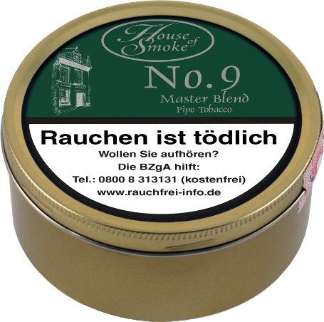 House of Smoke Pfeifentabak No. 9 Master Blend 100g Dose (96482)