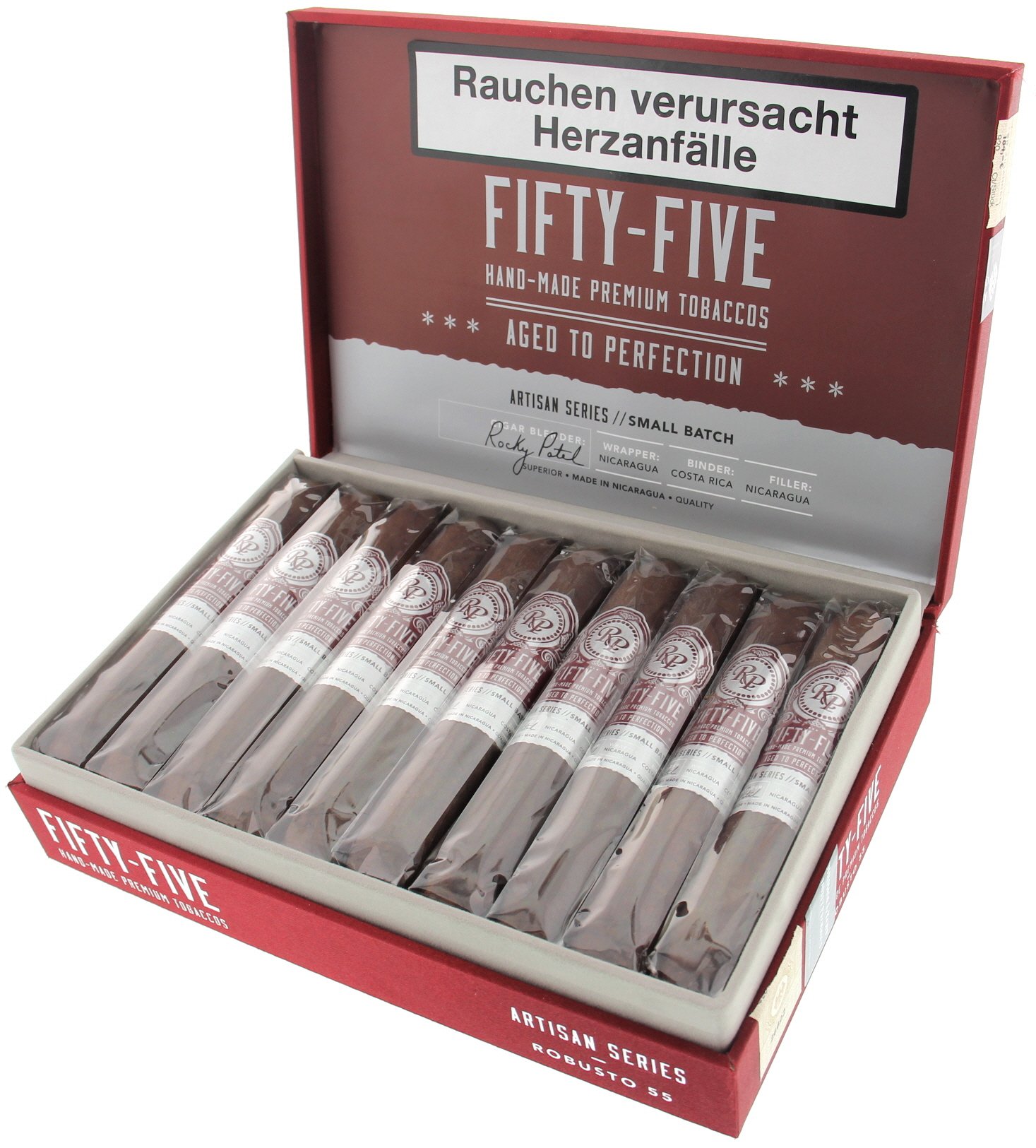 Rocky Patel Fifty-Five 55 Robusto Kiste offen