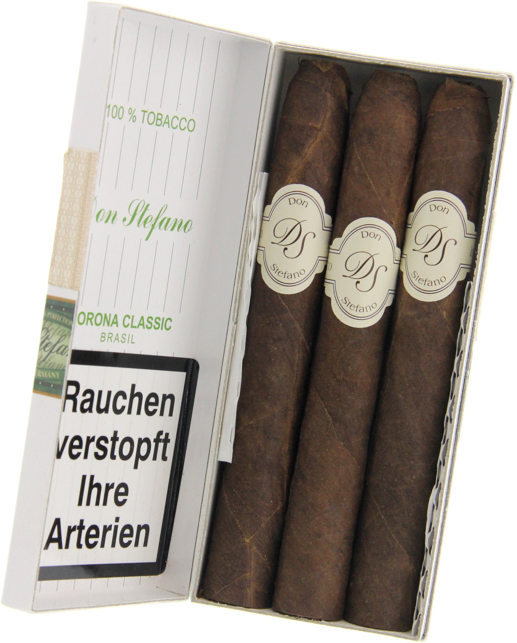Don Stefano Corona Classic Brasil 3er Packung offen