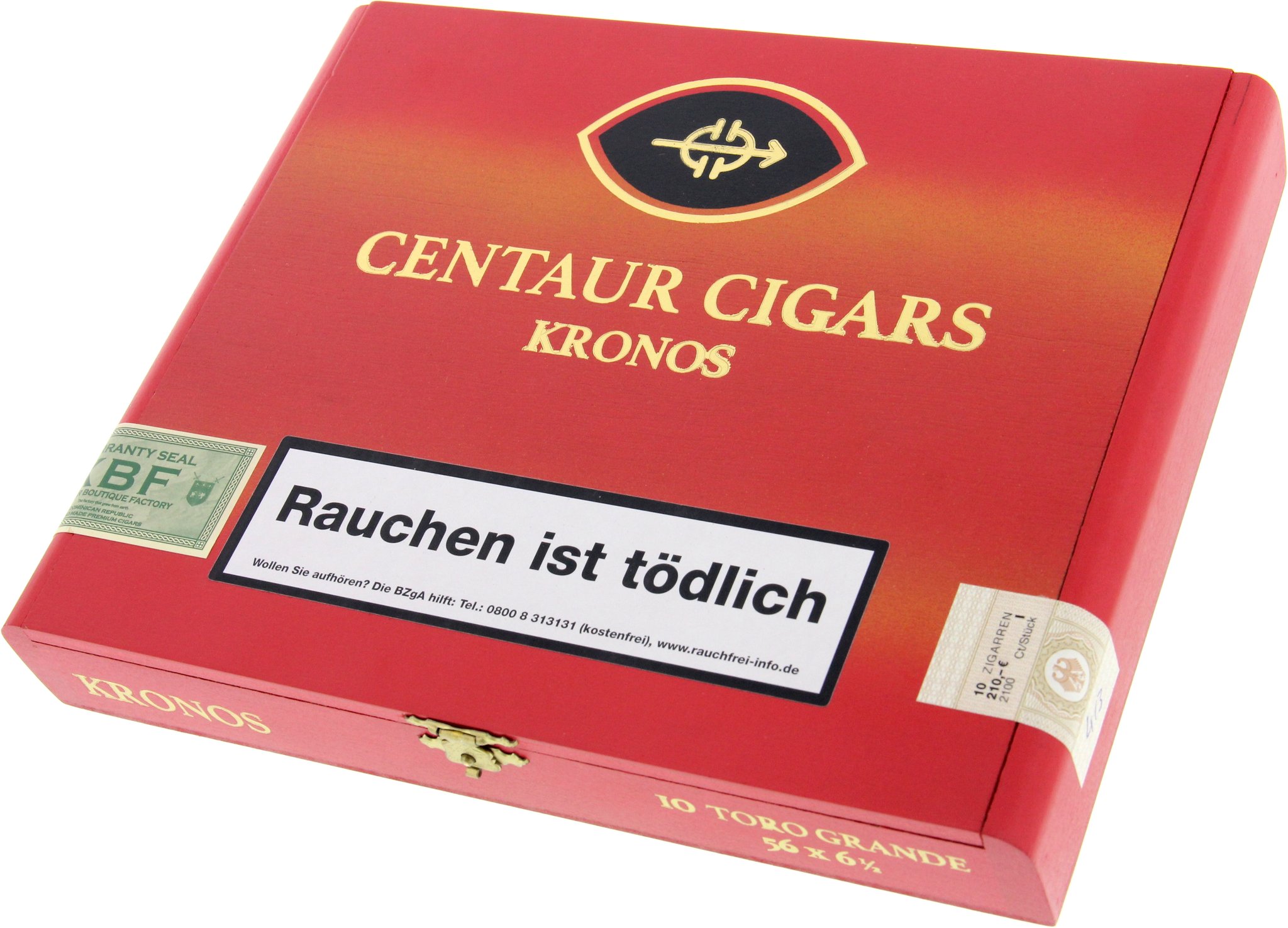 Centaur Cigars Hero Series Kronos (Toro Grande) Kiste offen