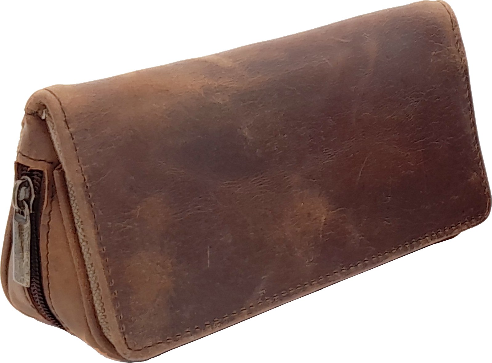 Guy Janot Pfeifentasche 2er braun Buffalo / Canvas (6220)