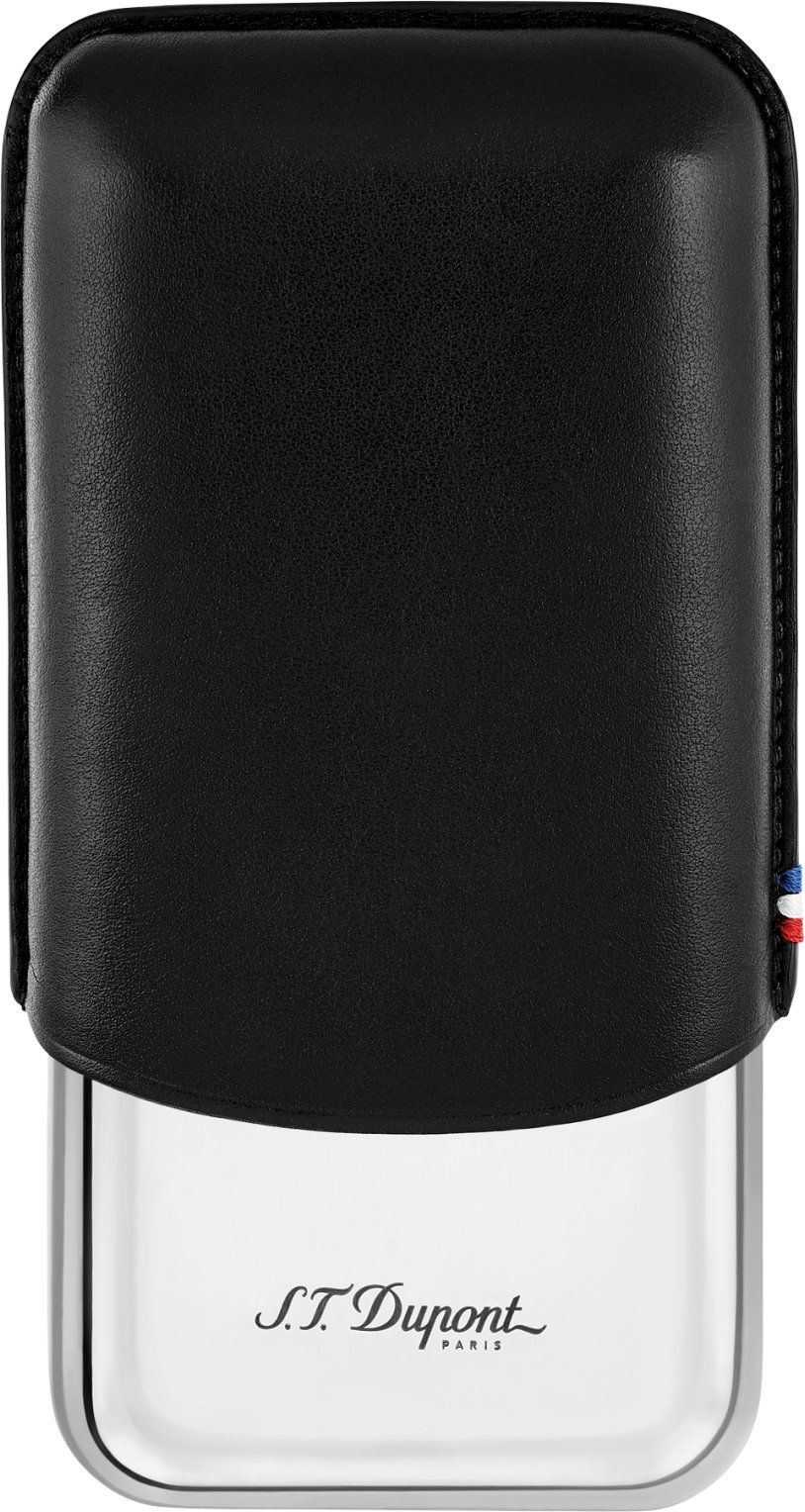 S.T. Dupont Zigarrenetui Metall 3er Noir (183020)