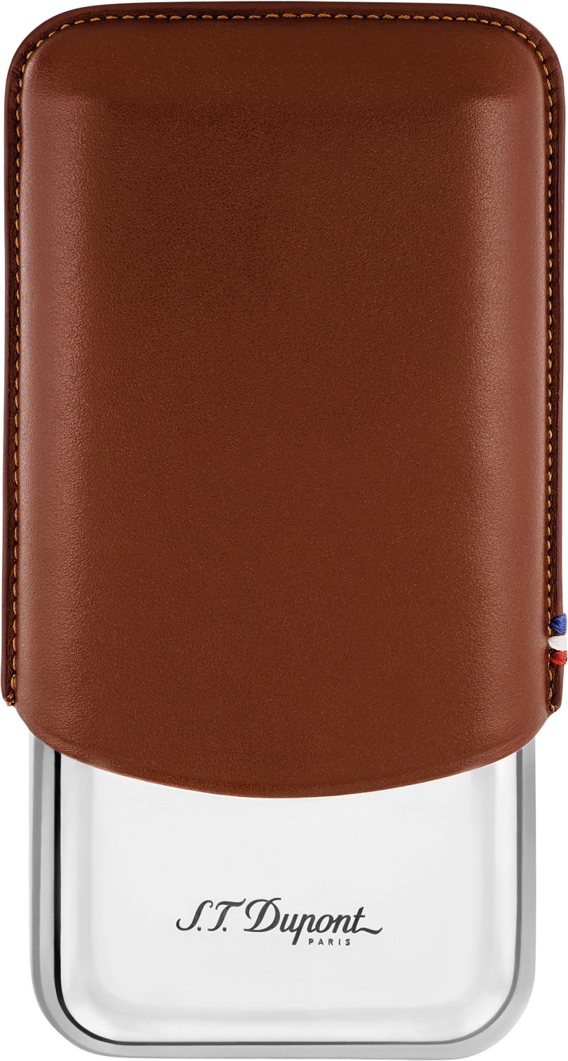 S.T. Dupont Zigarrenetui Metall 3er Marron (183021)