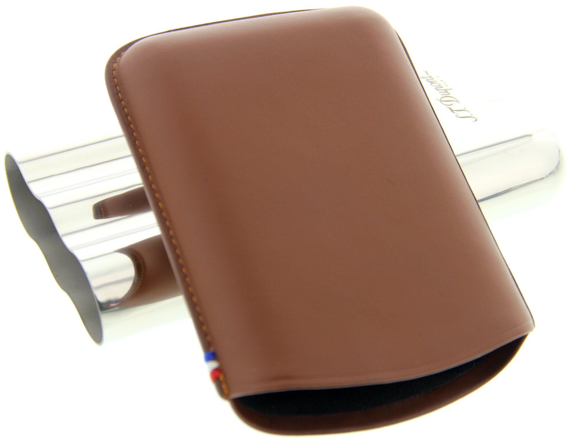 S.T. Dupont Zigarrenetui Metall 3er Marron (183021) Detailbild