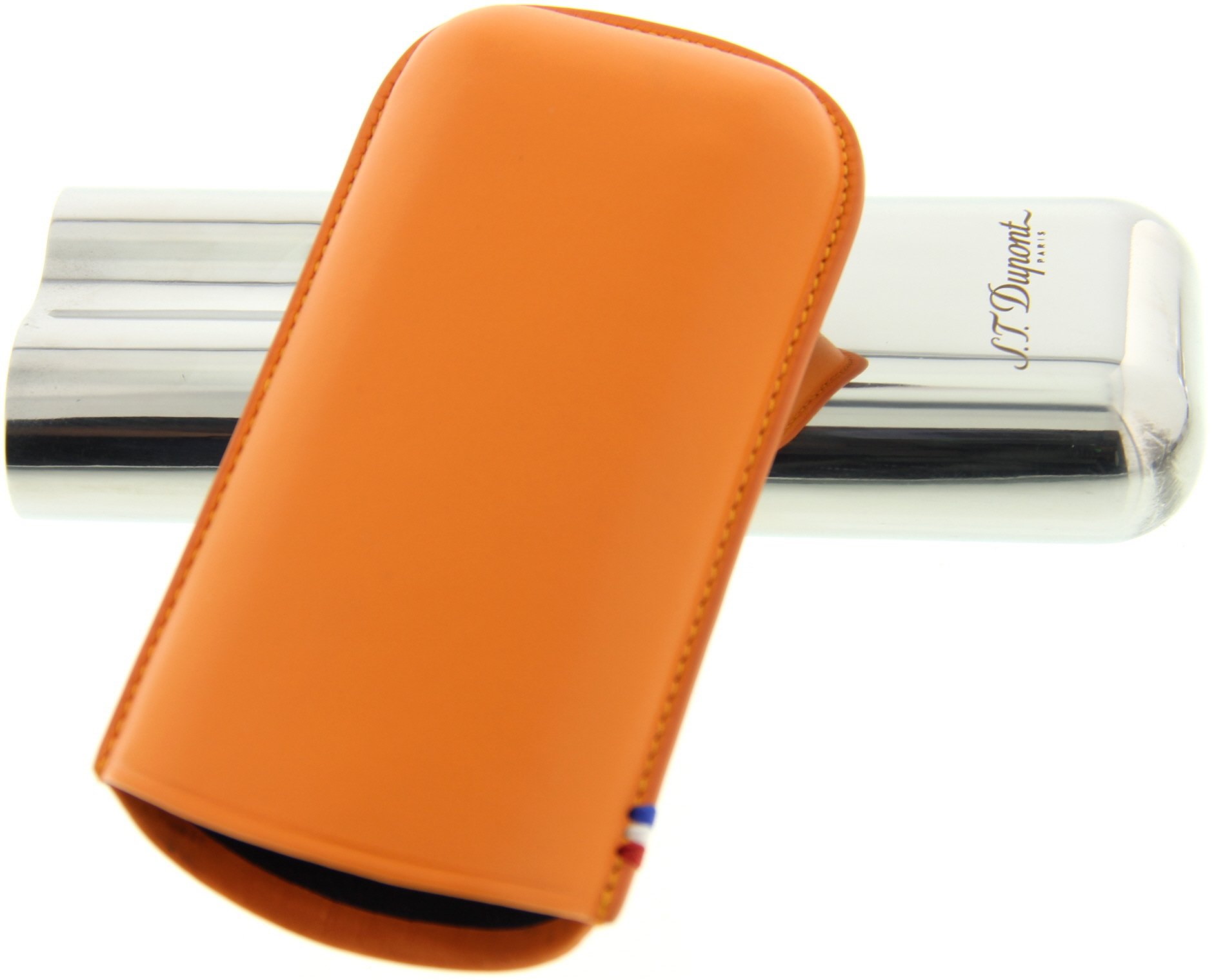S.T. Dupont Zigarrenetui Metall 2er orange (183012) Detailbild