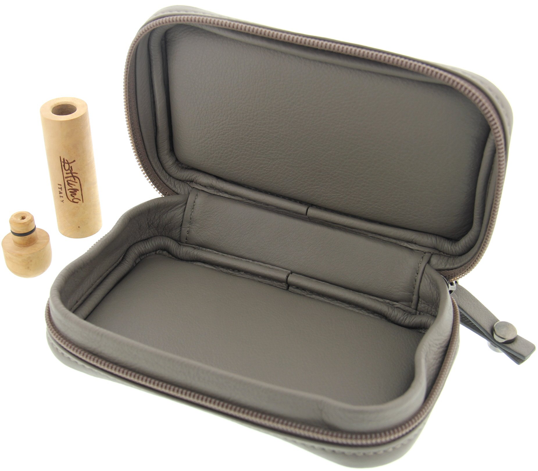 Claudio Albieri Etui Classic Zinco offen Detailbild