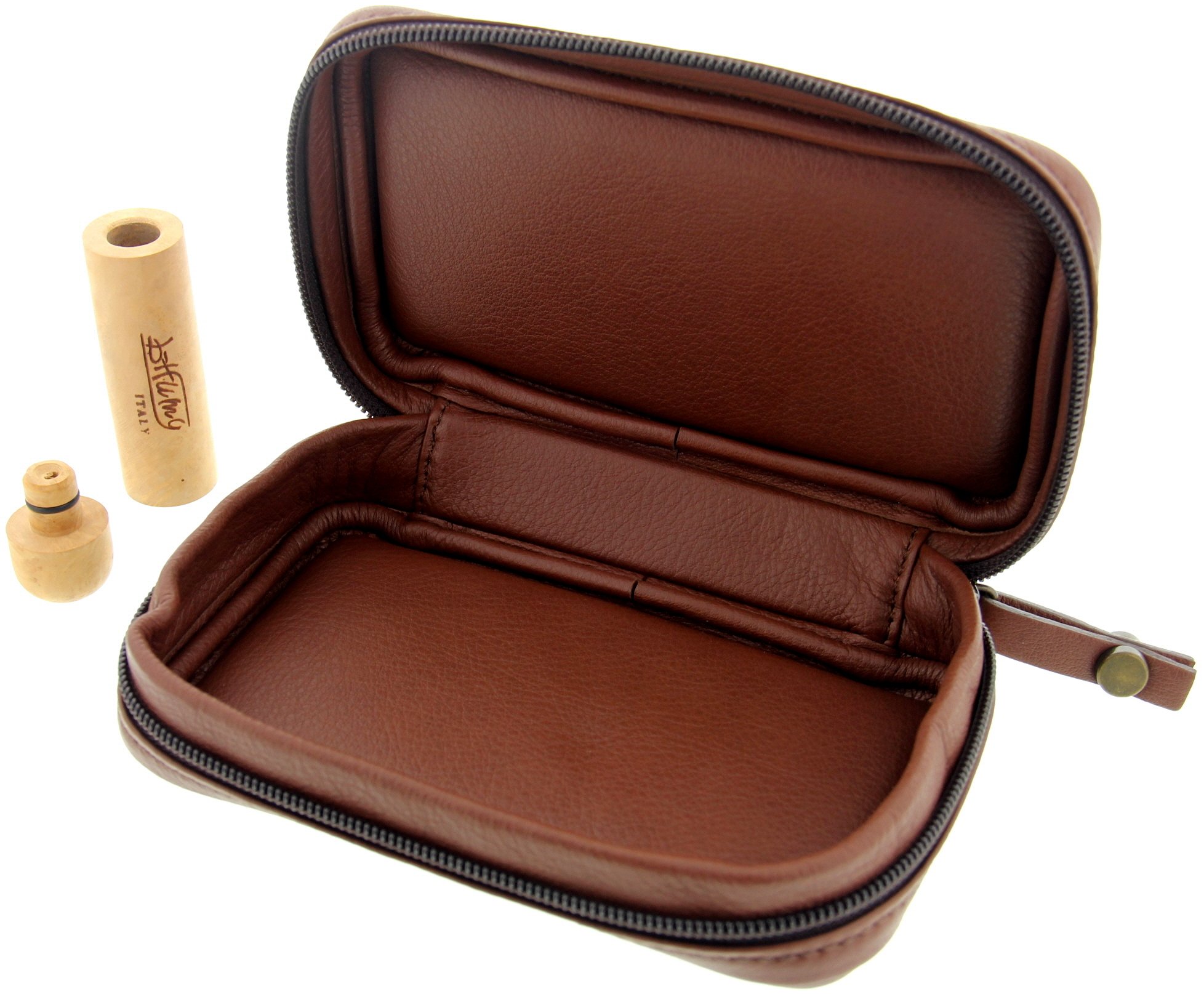 Claudio Albieri Etui Classic Bruciato offen Detailbild