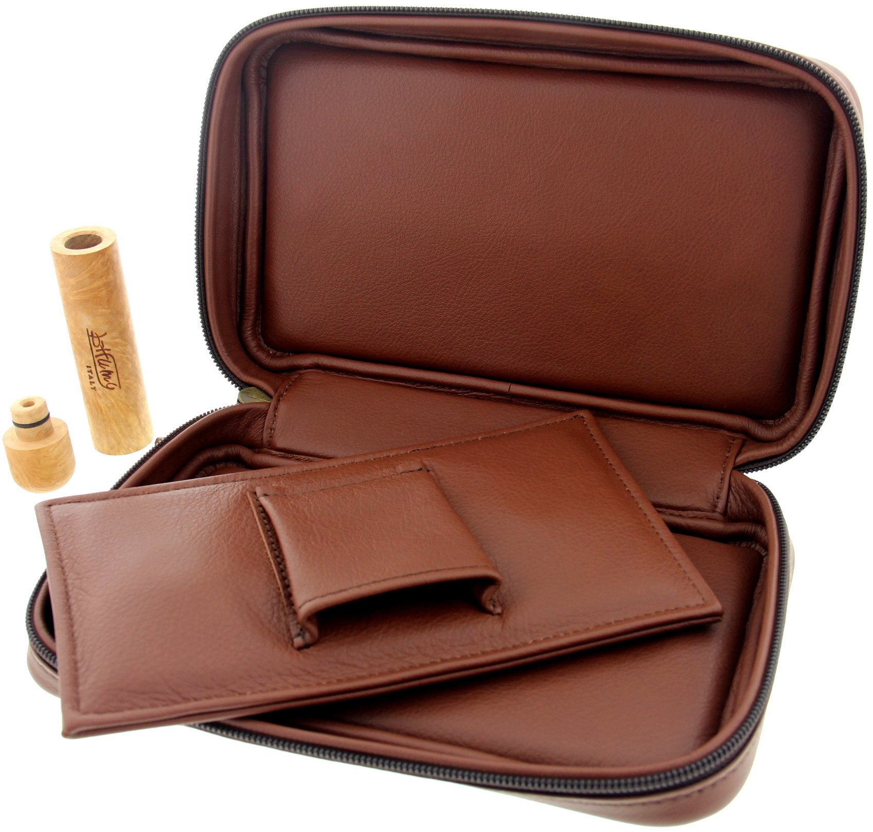 Claudio Albieri Etui Traveledition Bruciato offen Detailbild