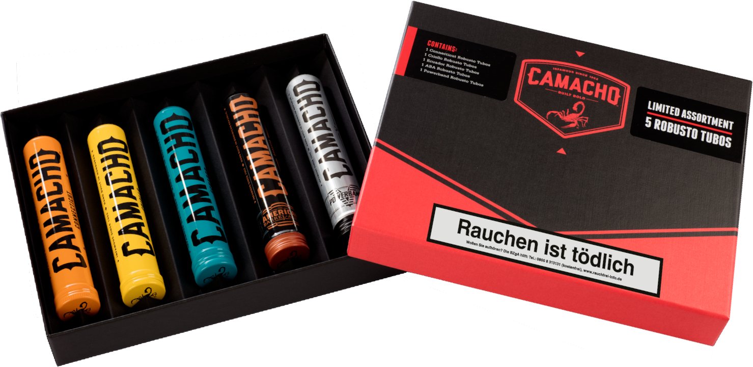 Camacho Sampler Robusto Tubos Limited Assortment