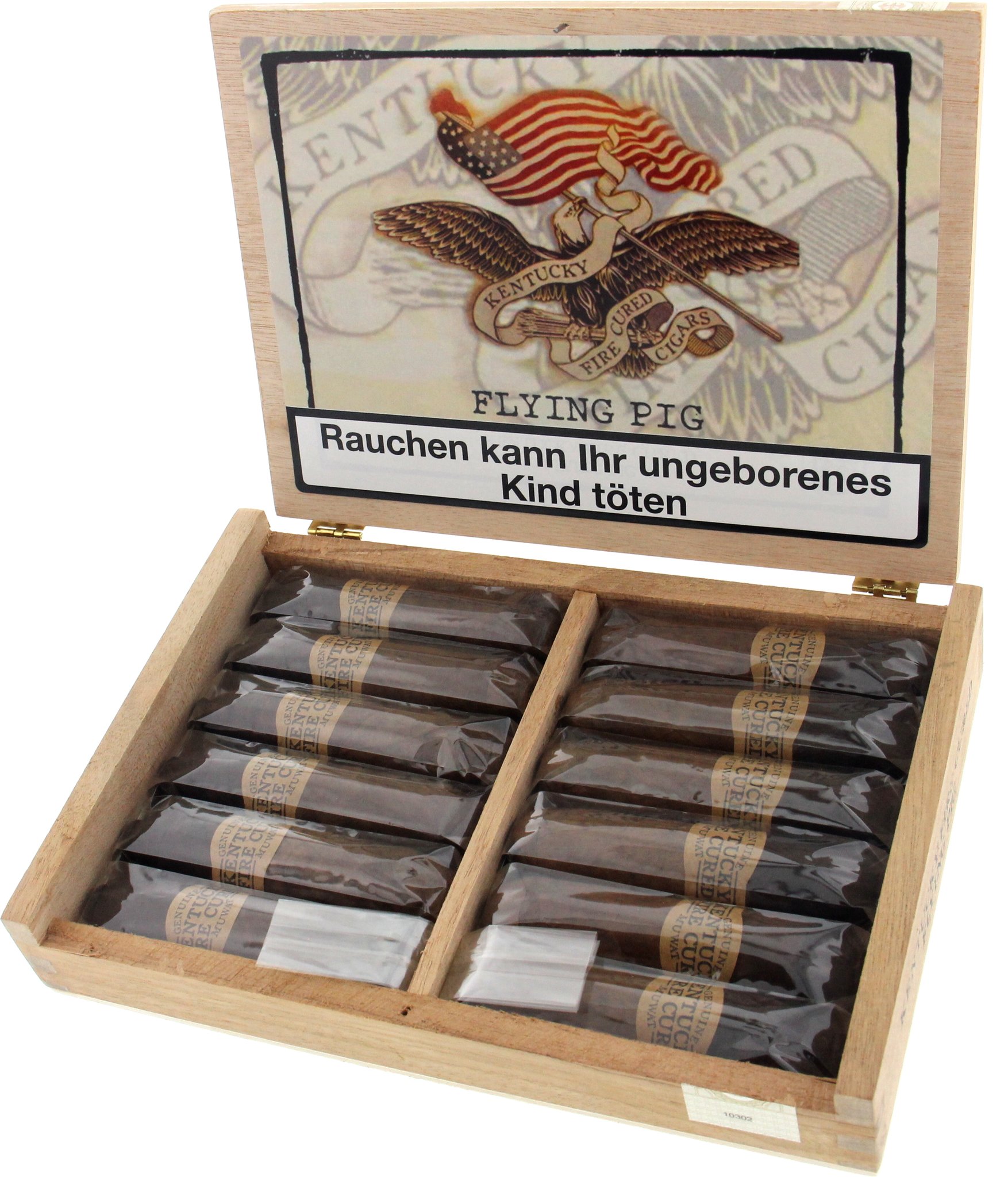 Drew Estate Kentucky Fire Cured Flying Pig Kiste offen