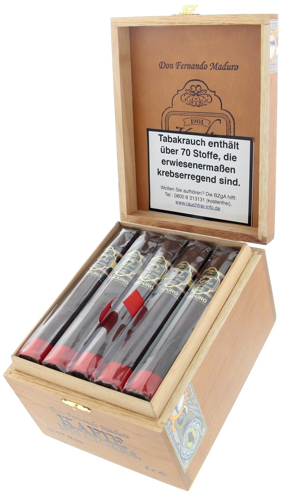 Kafie 1901 Don Fernando Maduro VI Sixty (6x60) Kiste offen