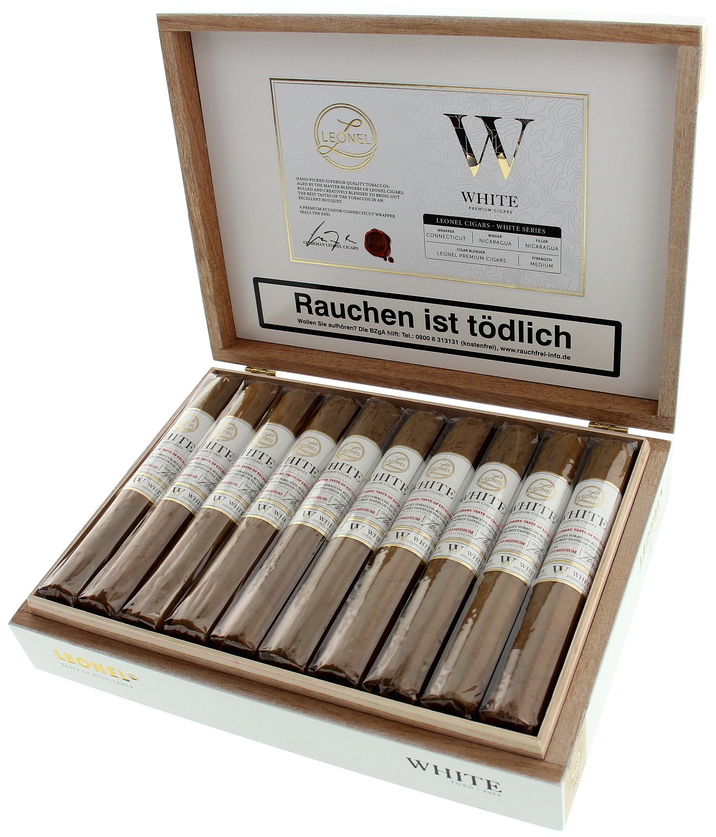 Leonel White Toro Kiste offen