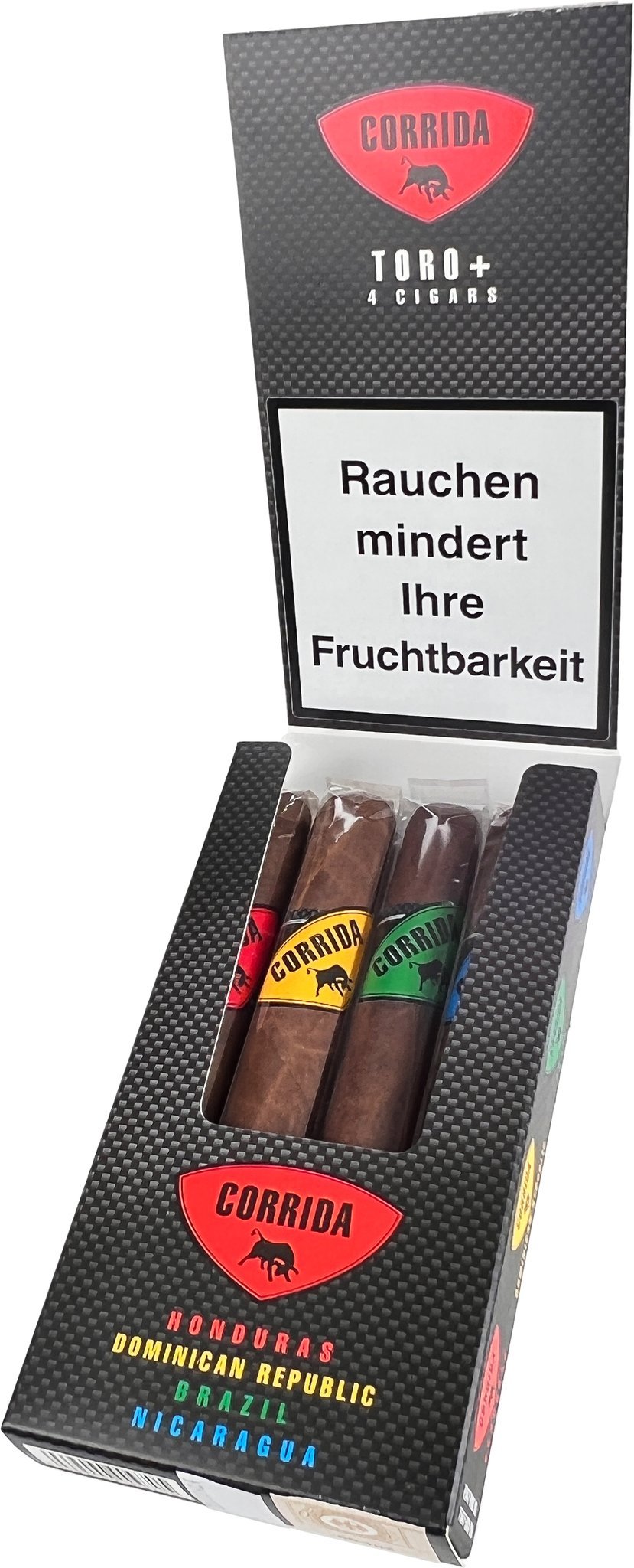 Corrida Sampler Toro+ (4er Schachtel) offen