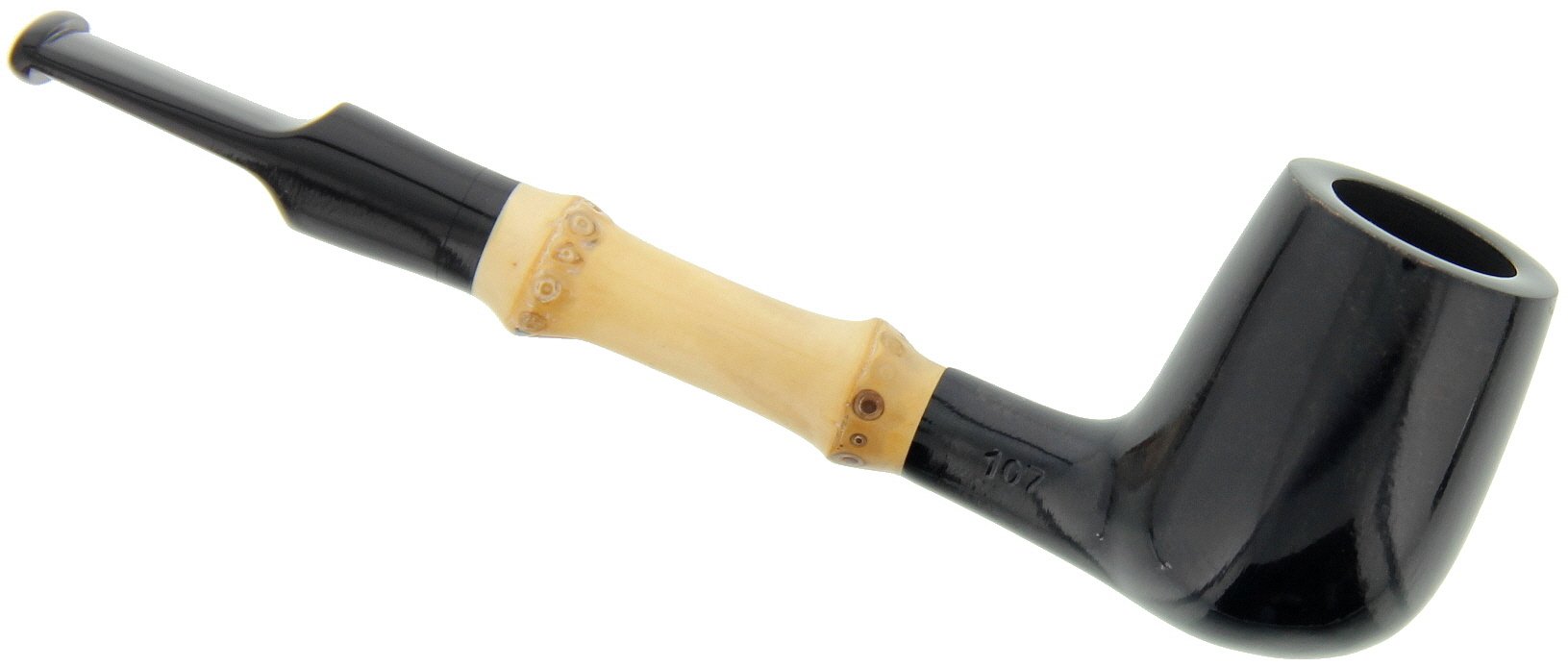 Stanwell Bamboo schwarz poliert Detailansicht