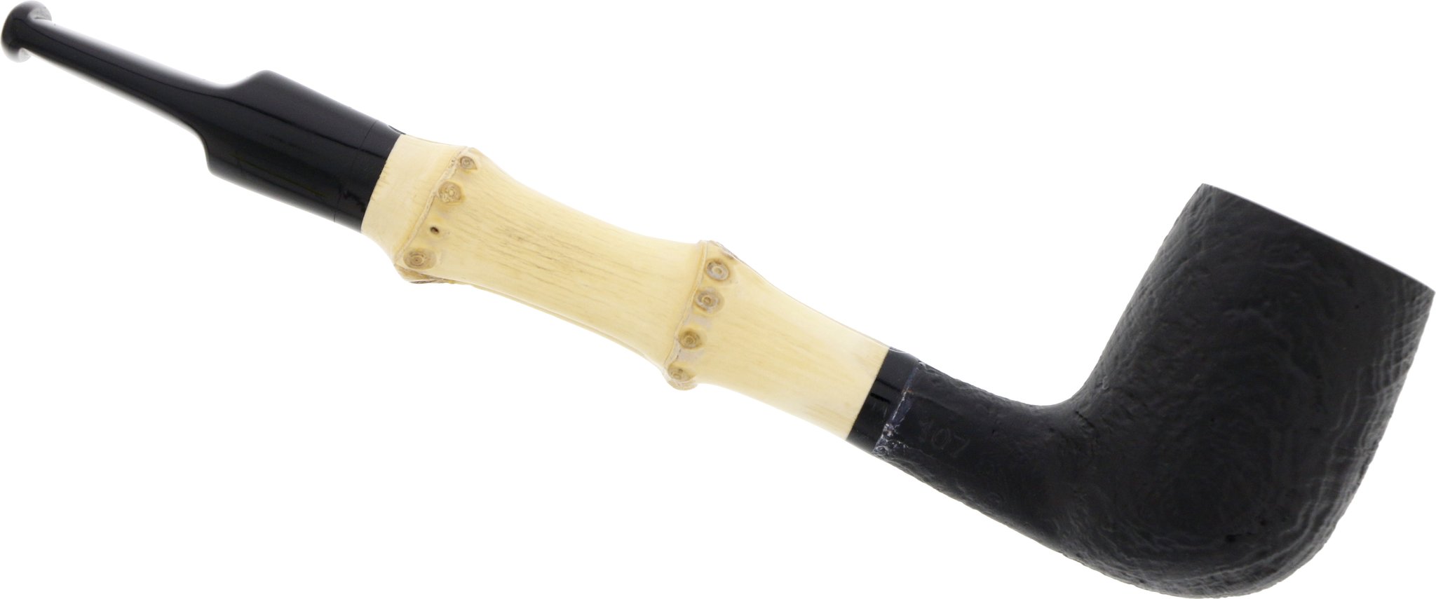 Stanwell Bamboo schwarz sandgestrahlt Mod. 107 (30023457) Detailbild