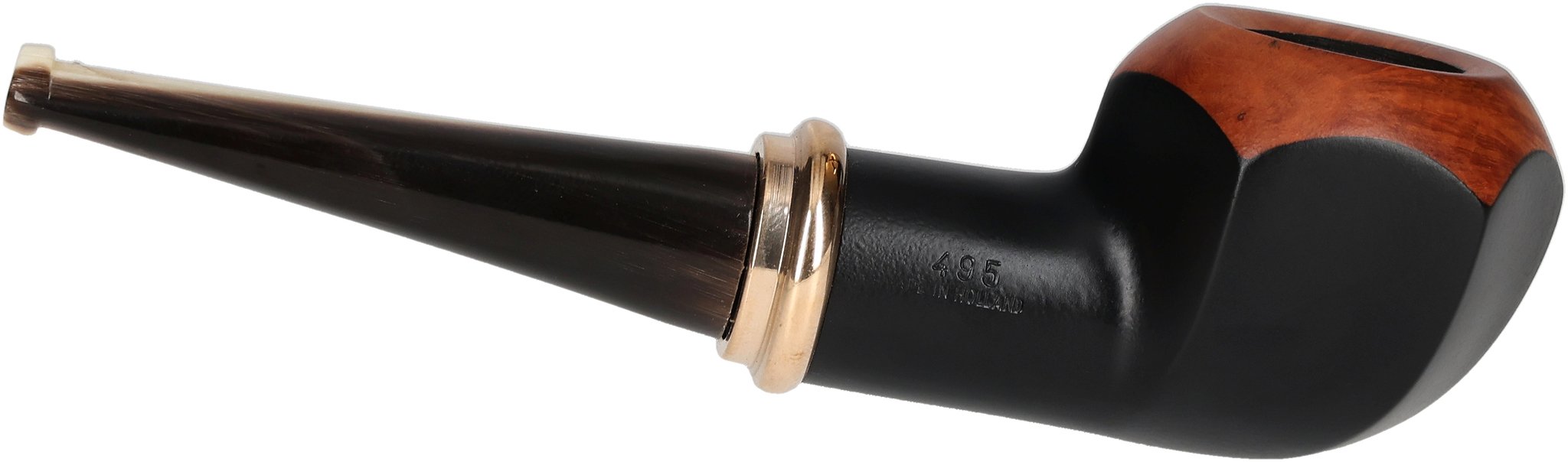 Black matte horn Stem Modell 495 nature Top_04