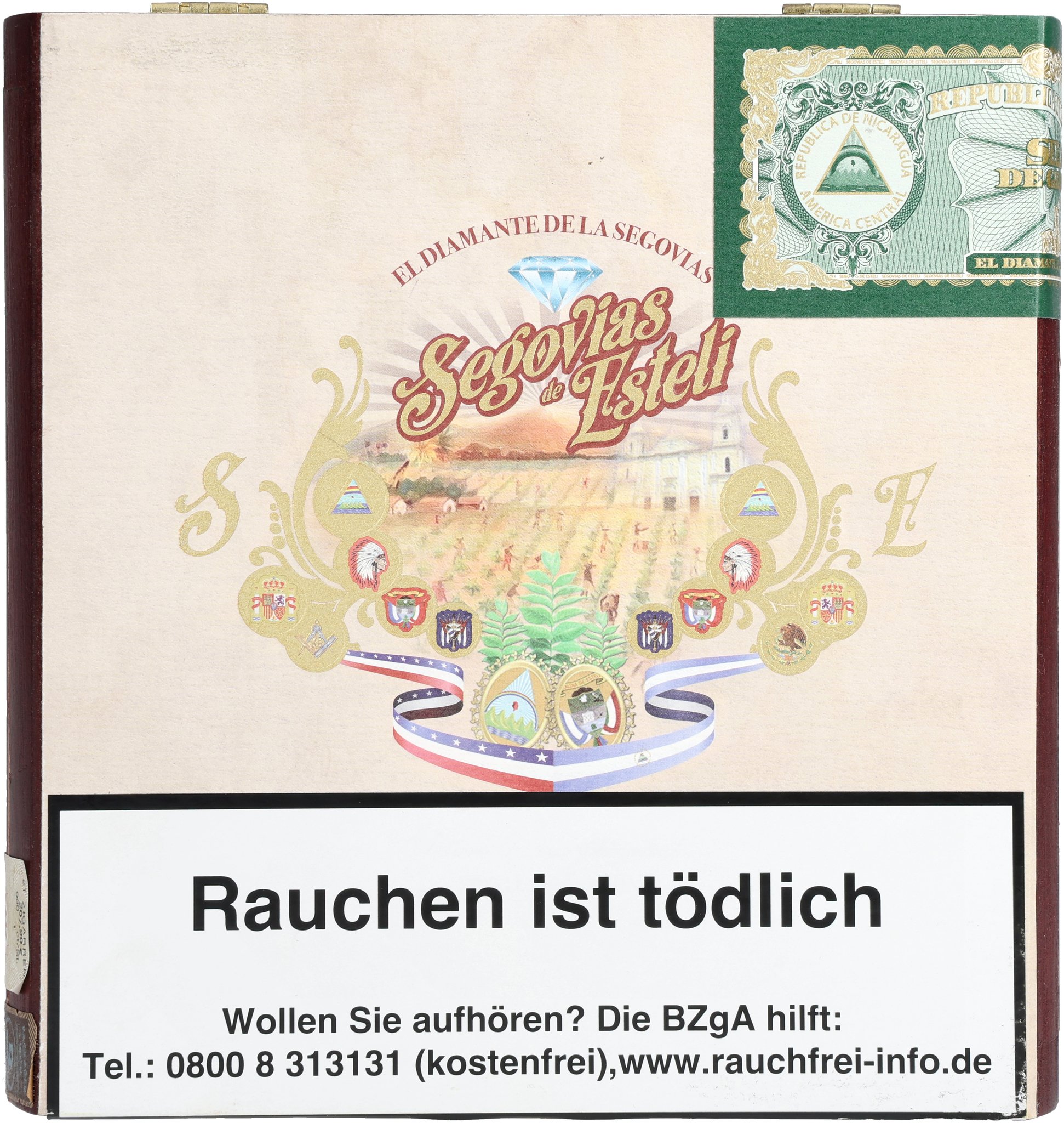 Segovia Oscuro Robusto box front