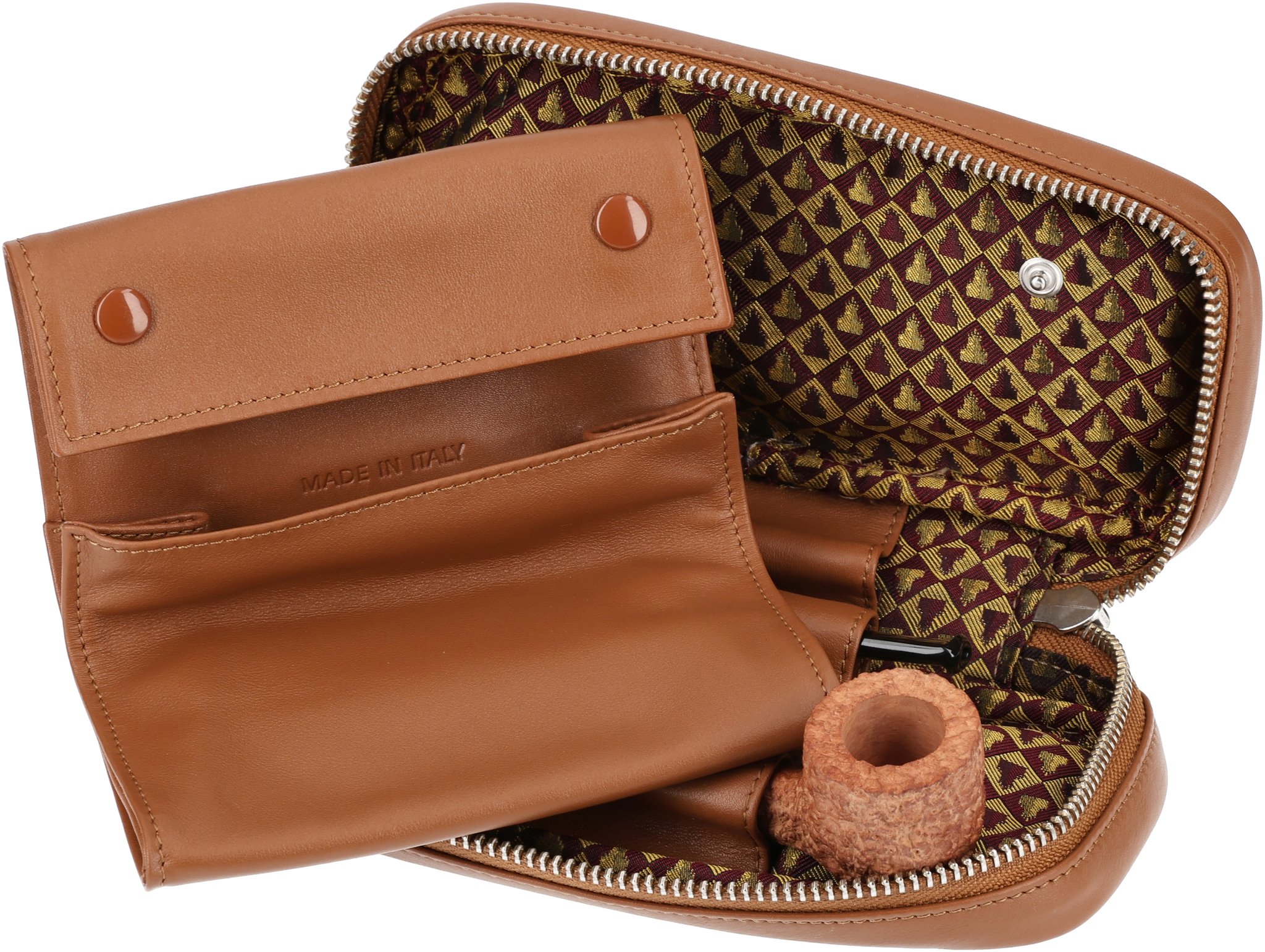 Castello Pfeifentaschen 2er Braun