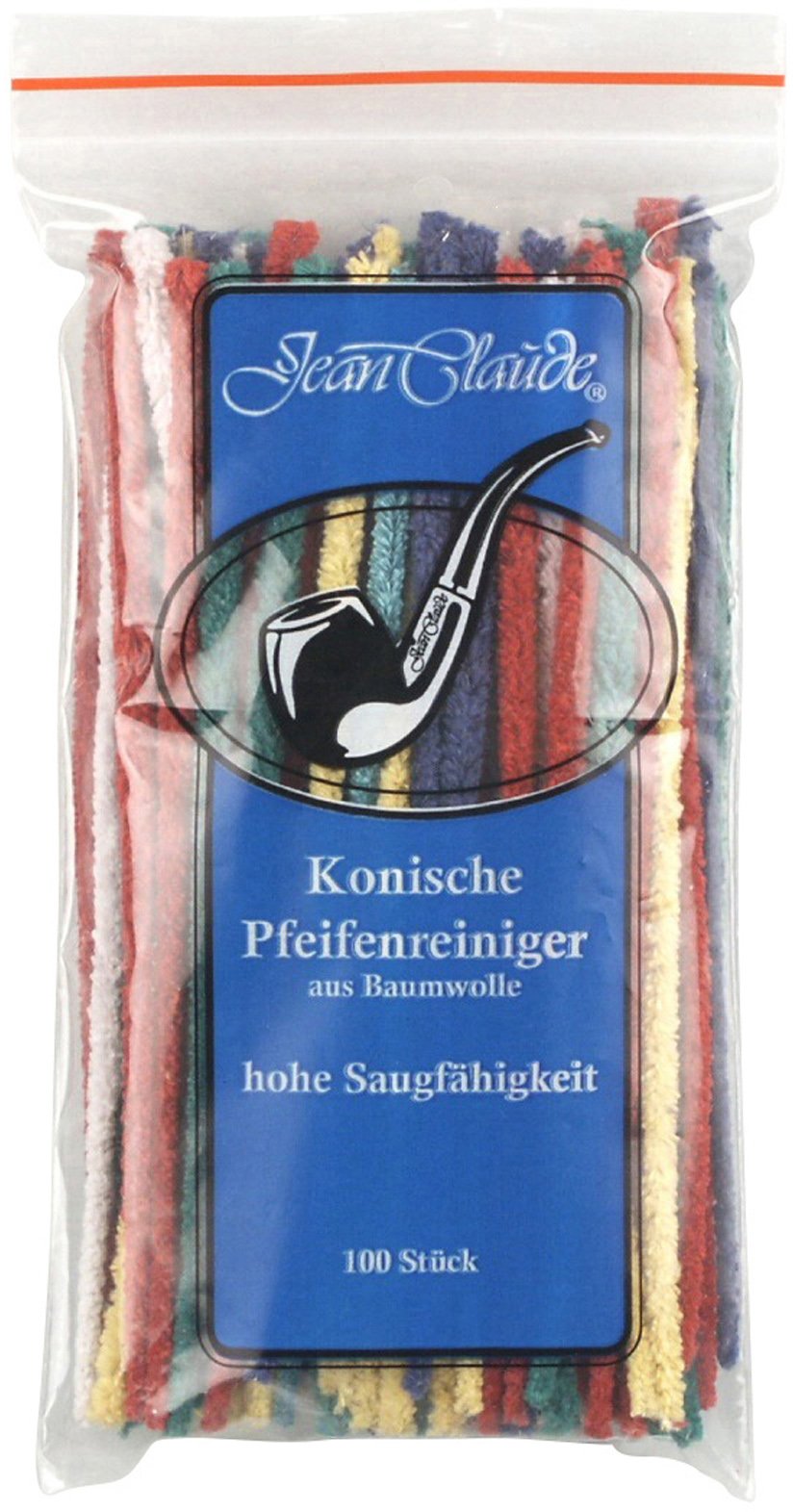 Jean Claude Pfeifenreiniger aus Baumwolle konisch BUNT 100 Stk. (010053)