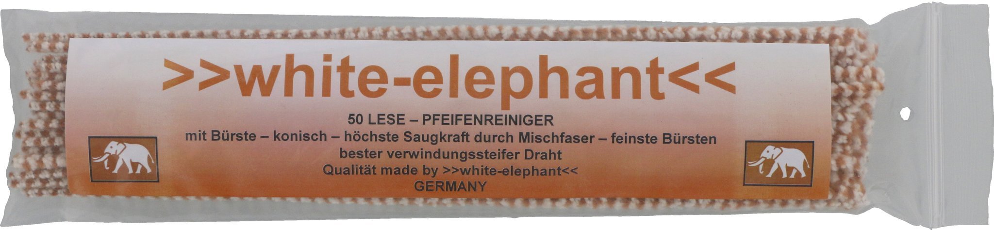 White Elephant Pfeifenreiniger Lese-Pfeifenreiniger konisch (50 Stück)