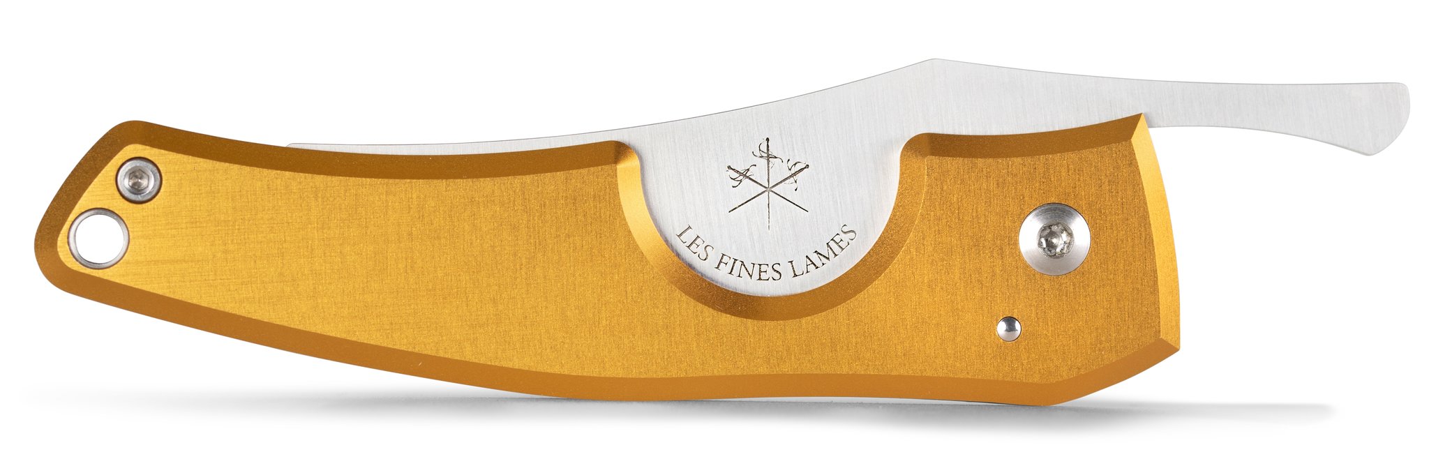 Les Fines Lames Zigarrenmesser Le Petit Anodized Yellow