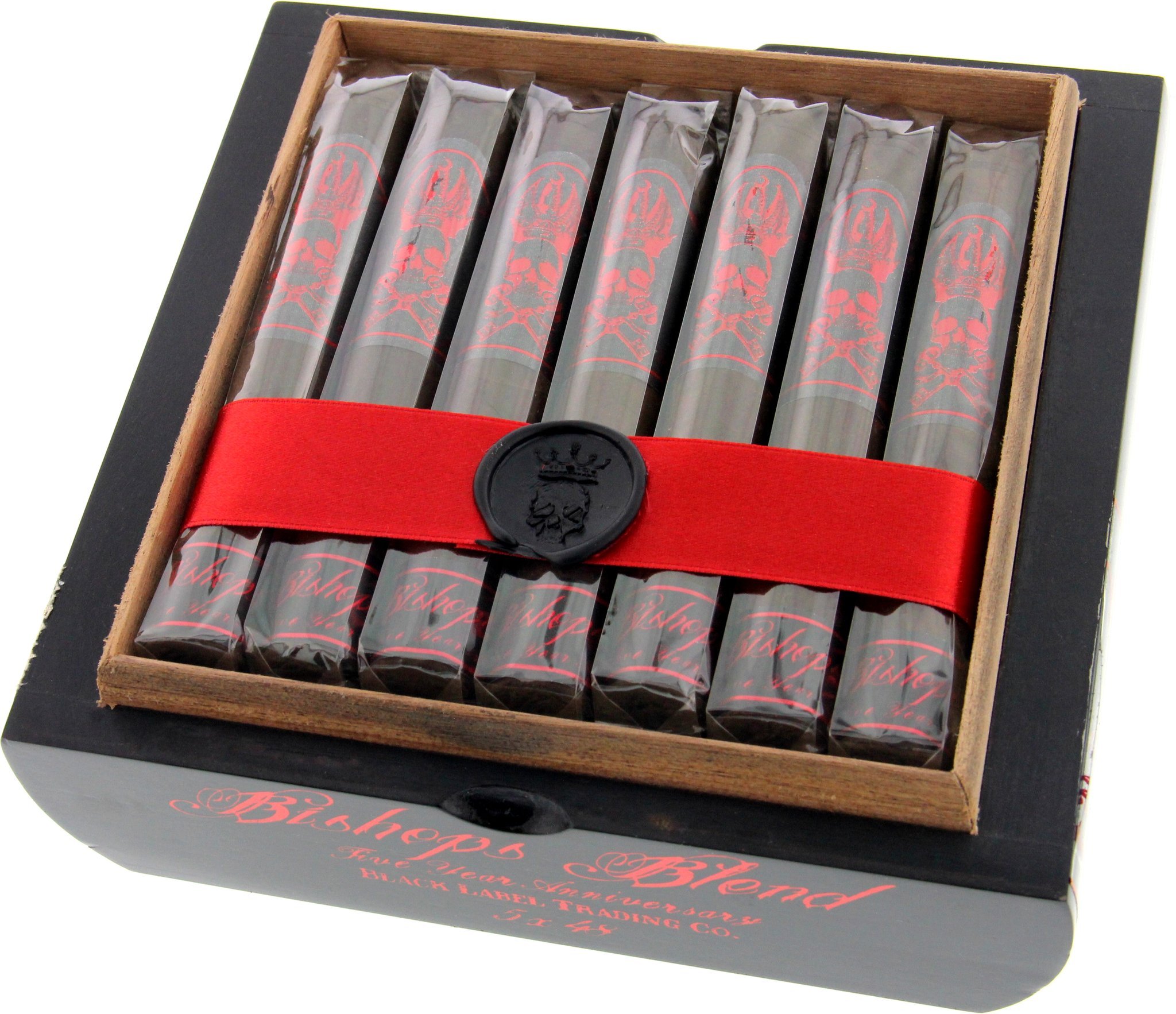 Black Label Trading Company Bishops Blend Five Year Anniversary Robusto Kiste offen