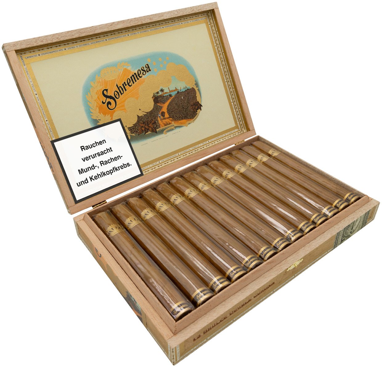 Brulée Double Corona Kiste offen schräg