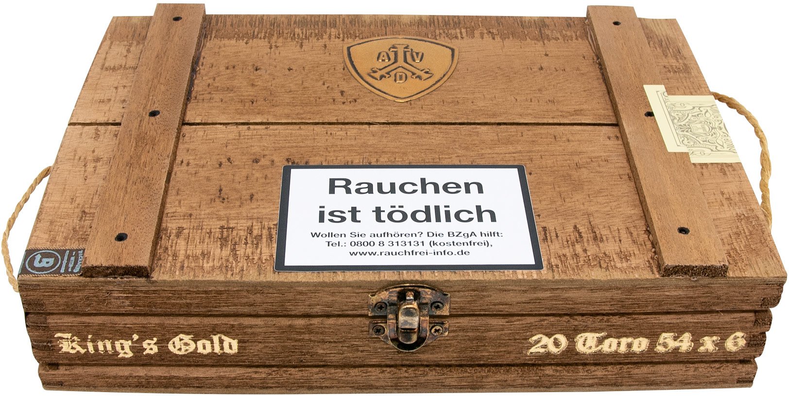 ADV Cigars & McKay The Royal Return King's Gold Toro (54x6) Kiste frontal