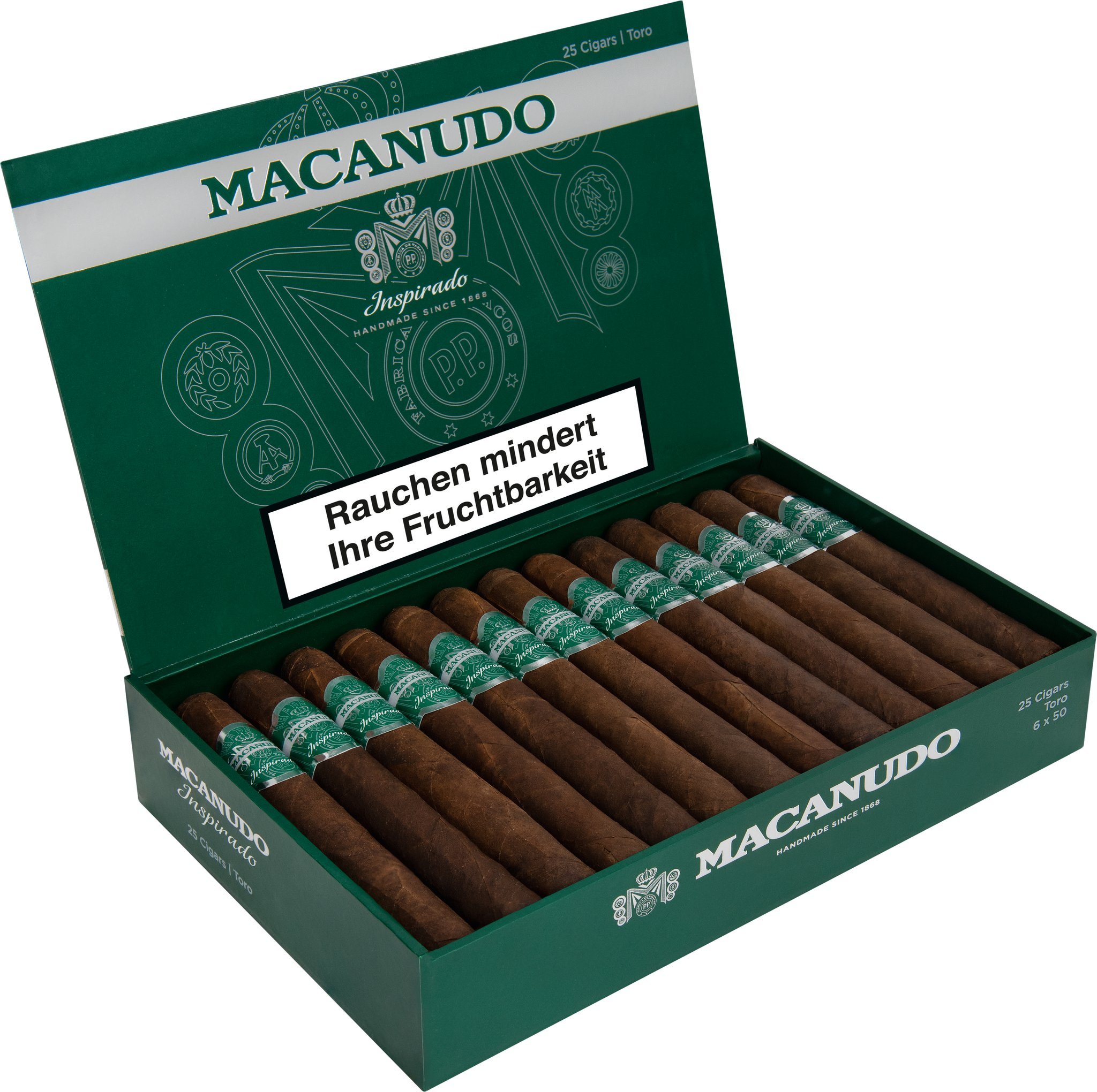 Macanudo Inspirado Green Toro Kiste offen