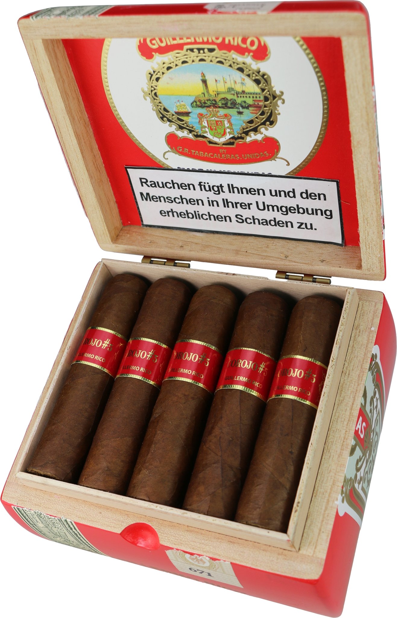 Corojo No. 5 Robusto Shorty Kiste offen