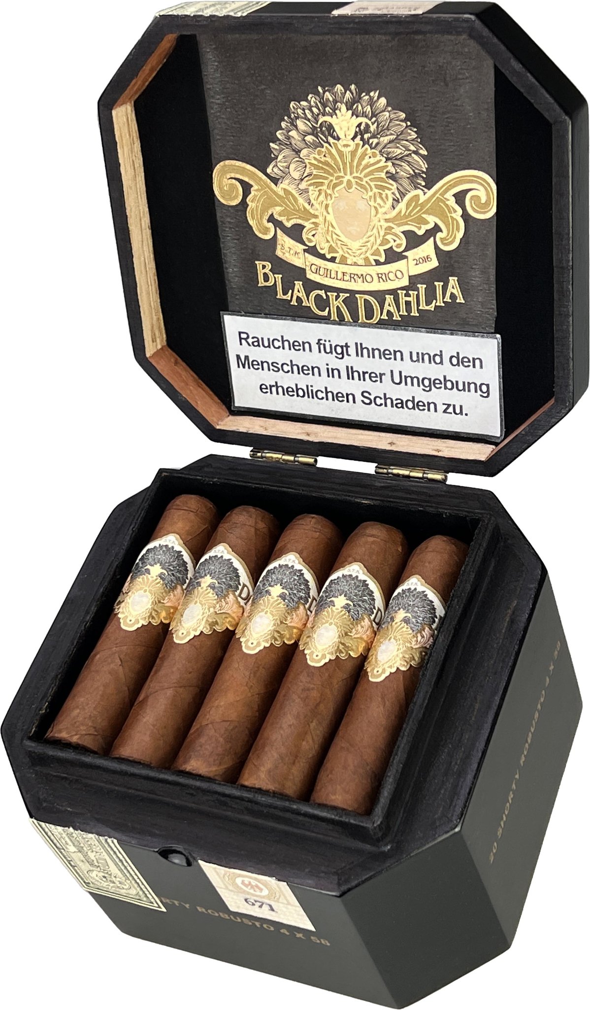 Black Dahlia Shorty Robusto Kiste