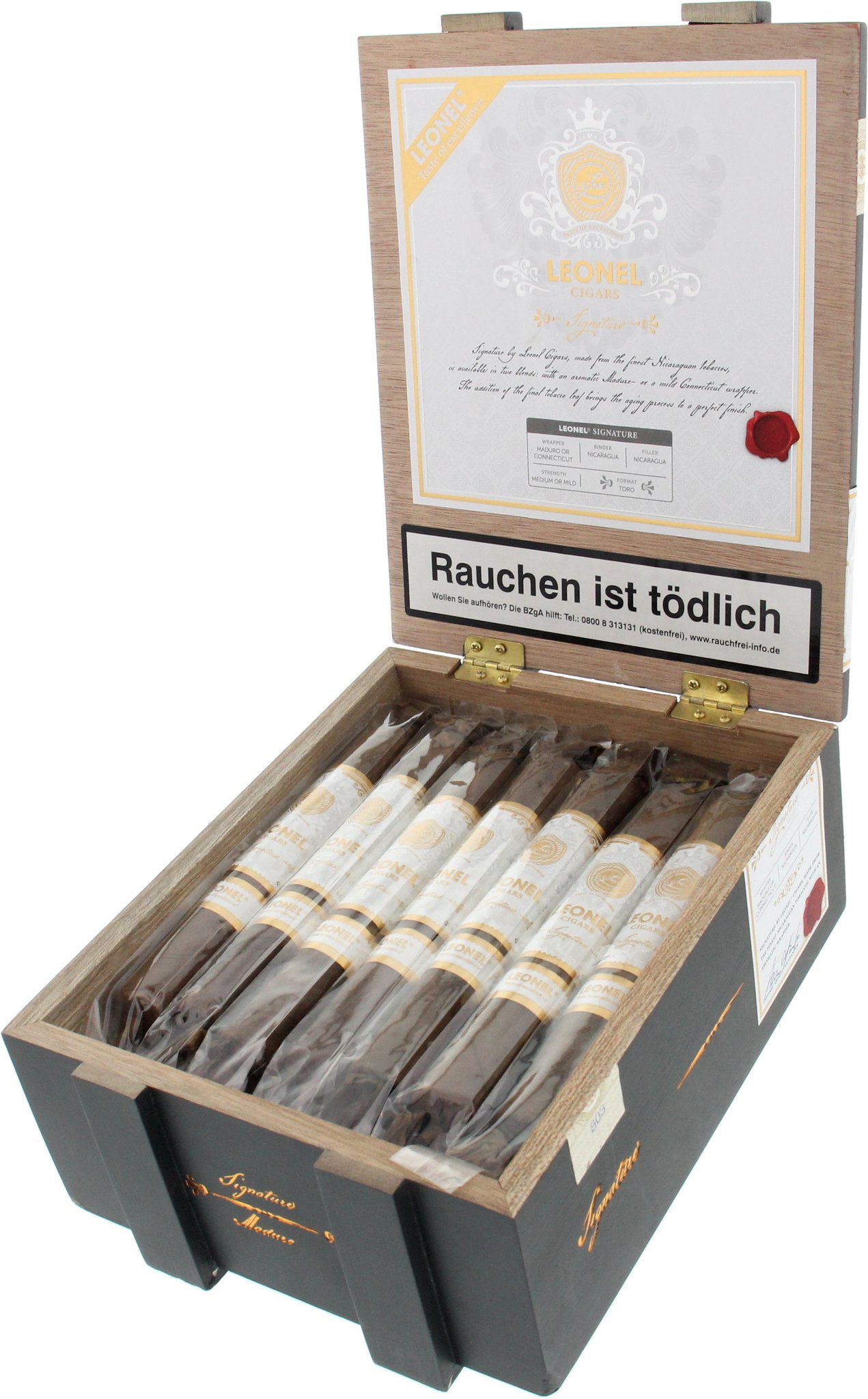 Leonel Signature Limited 2021 Toro Maduro Kiste offen