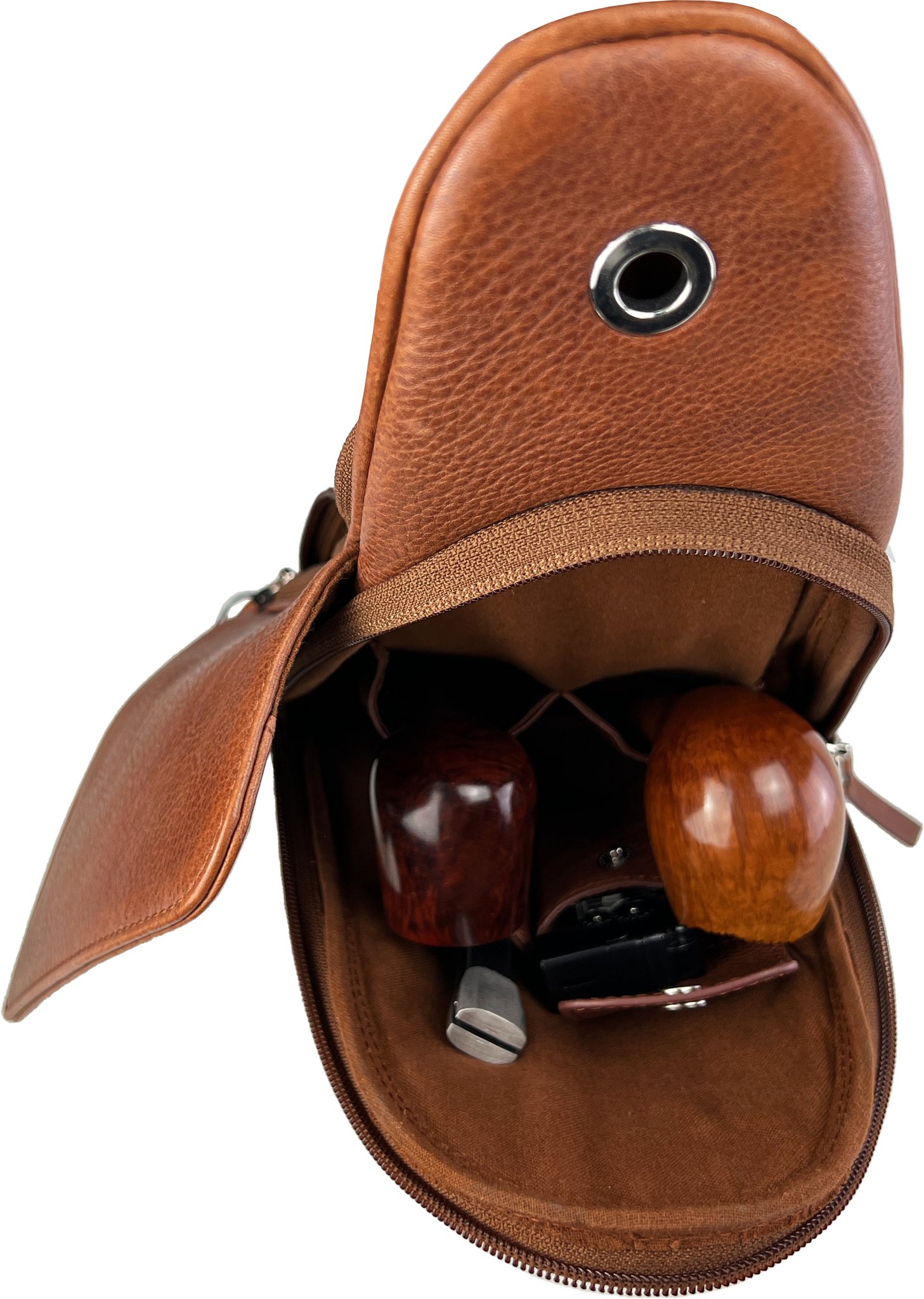 Passatore Pfeifentasche Body Bag Leder braun (639962) Detailbild