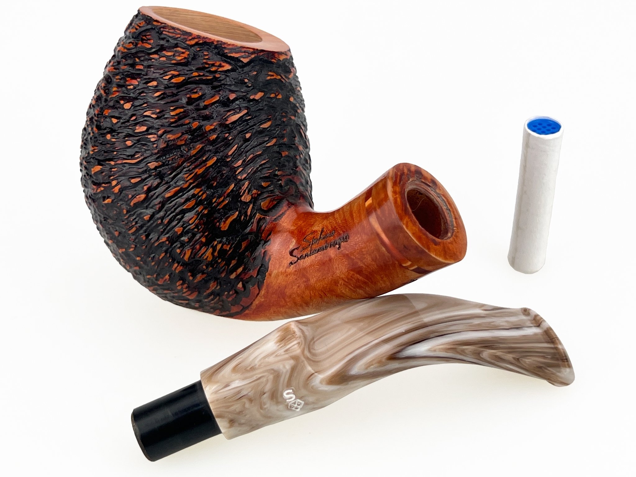 Stefano Santambrogio Pfeifen Rustic big (interne Nr. 390) Detailbild 4