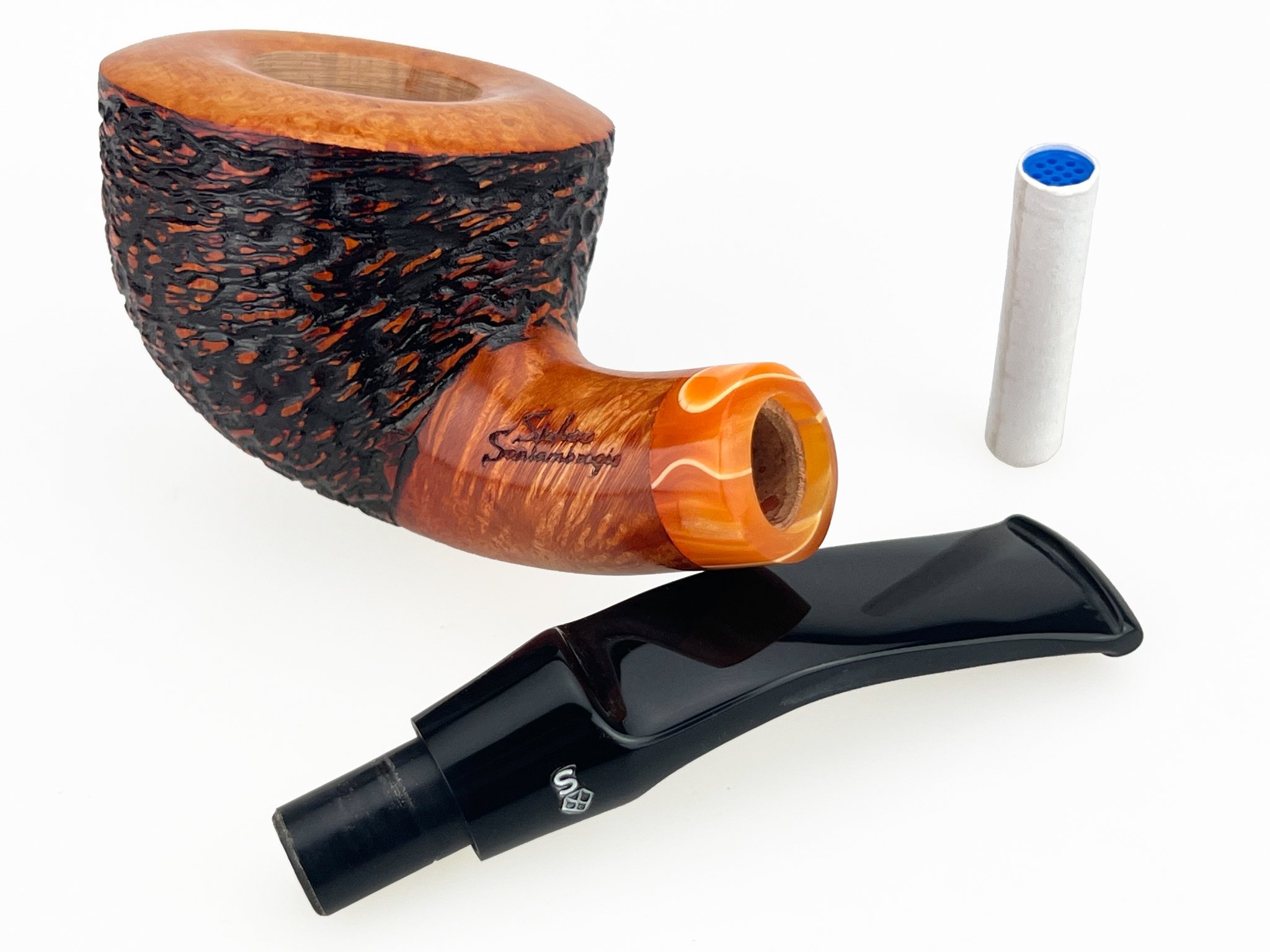 Stefano Santambrogio Pfeifen Rustic big (interne Nr. 393) Detailbild 4