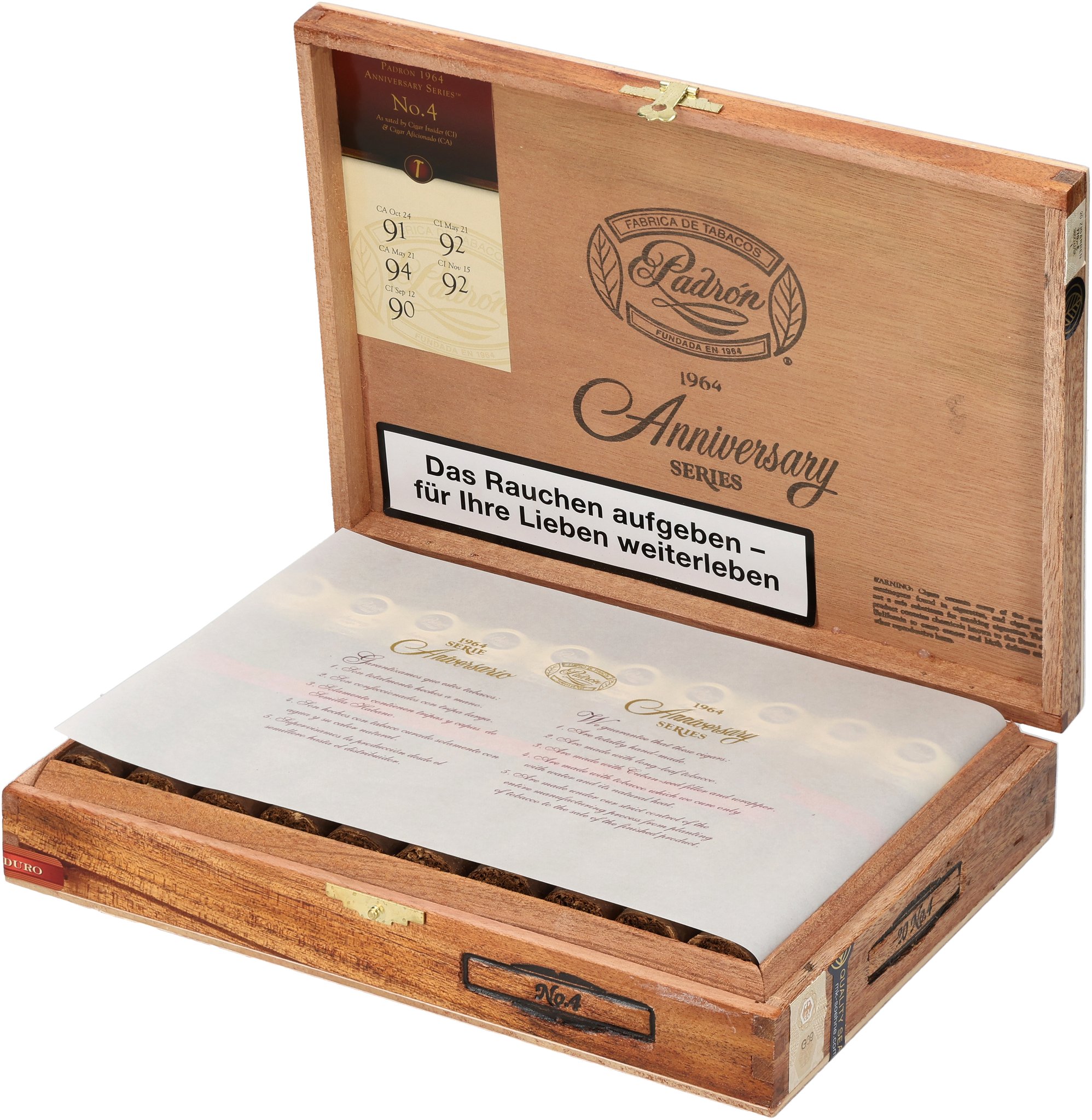 No. 4 MADURO Box open