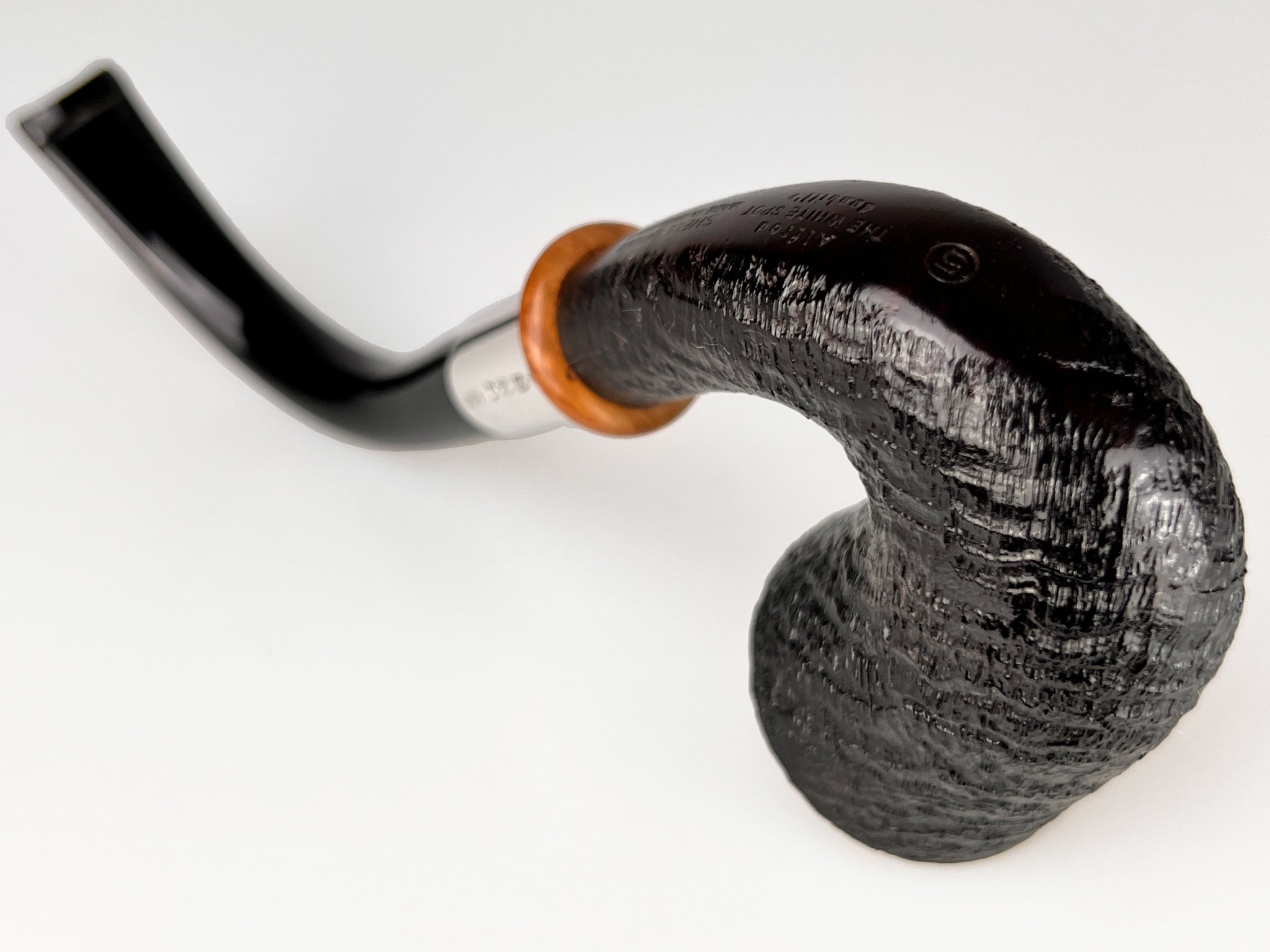 Dunhill The White Spot Pipes Shell Briar Gr. 5 Calabash Detailild 3