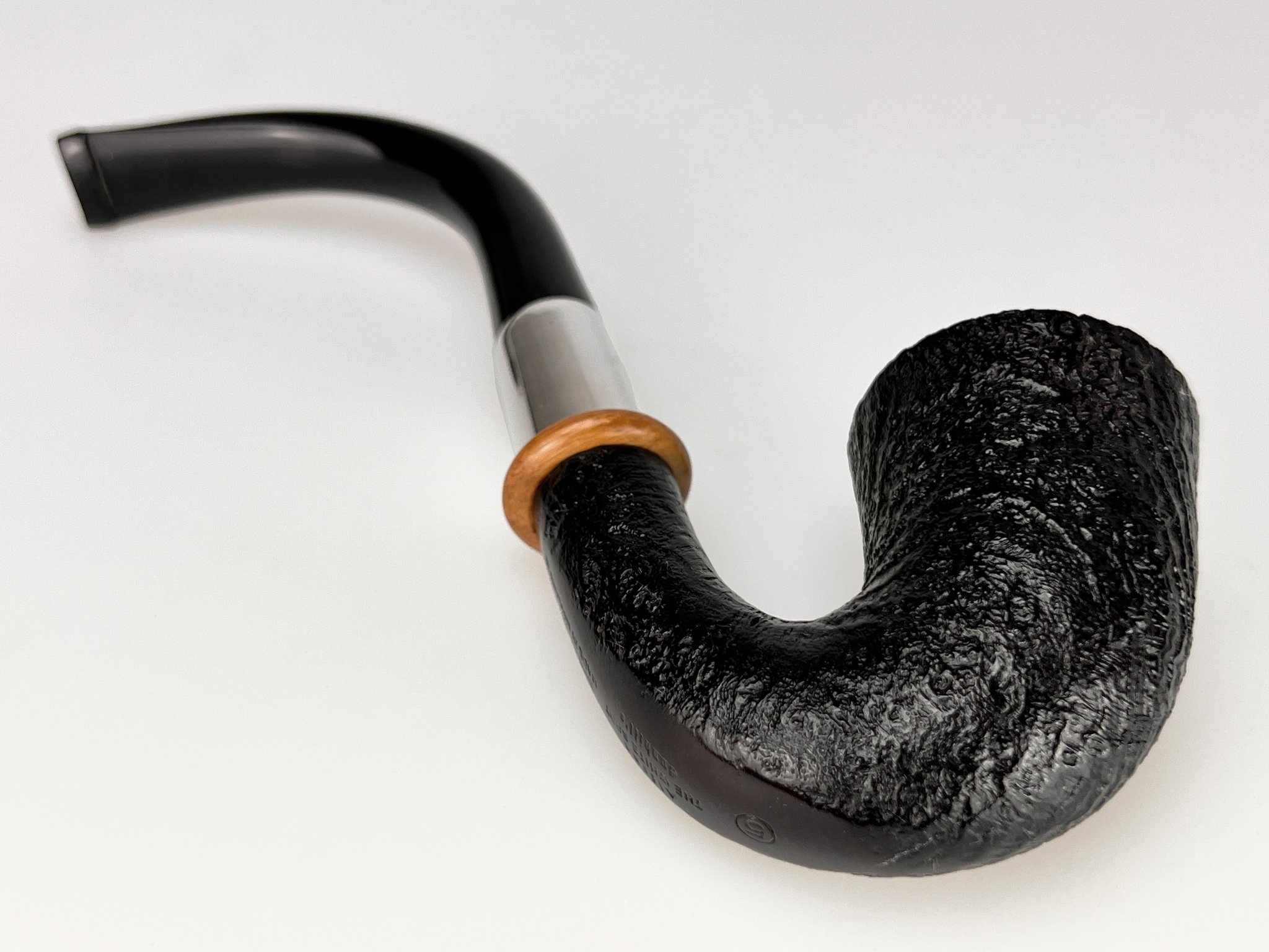 Dunhill The White Spot Pipes Shell Briar Gr. 5 Calabash Detailild 2