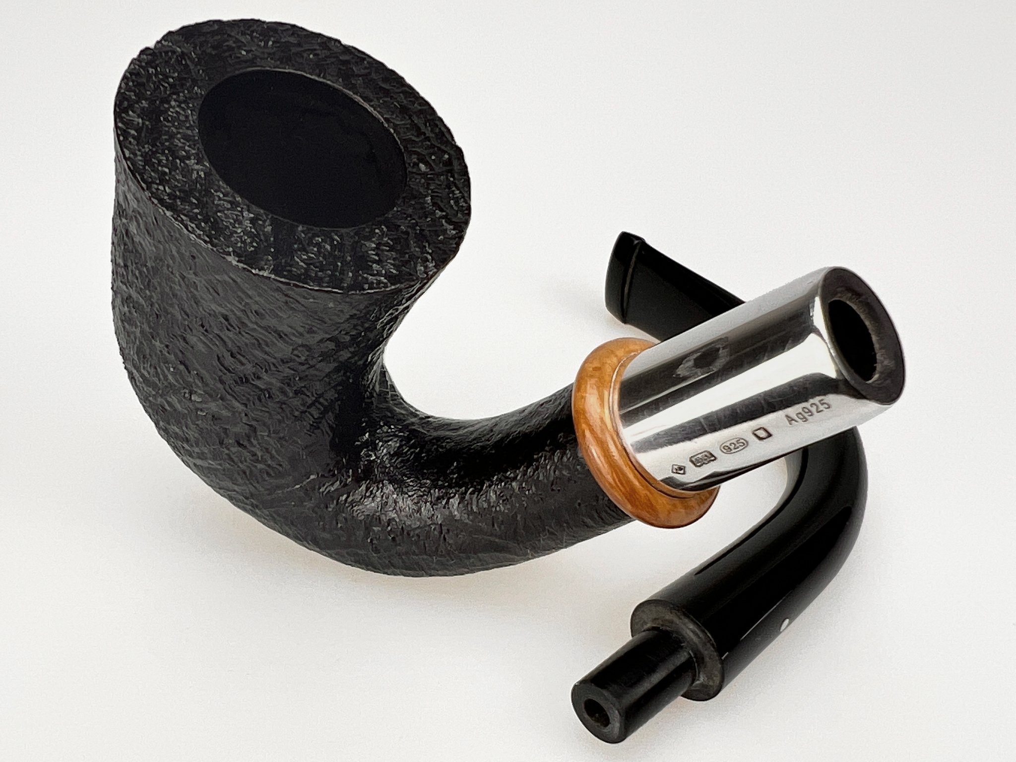 Dunhill The White Spot Pipes Shell Briar Gr. 5 Calabash Detailild 5