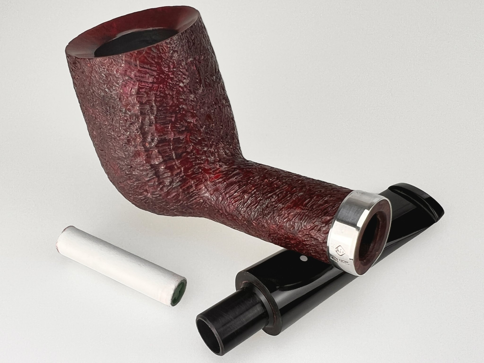 Dunhill The White Spot Pipes Ruby Bark No. 4103F Billiard Detailbild 5