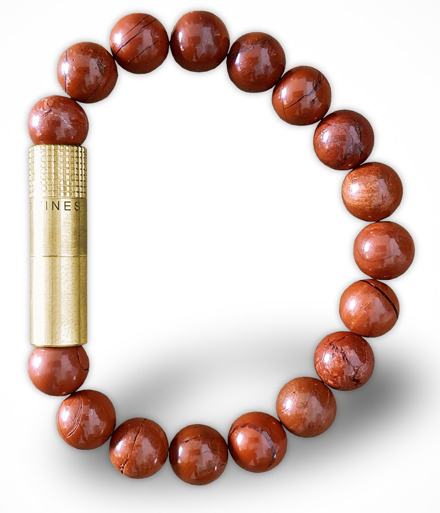 Les Fines Lames Bracelets Solo Brass red Jasper M