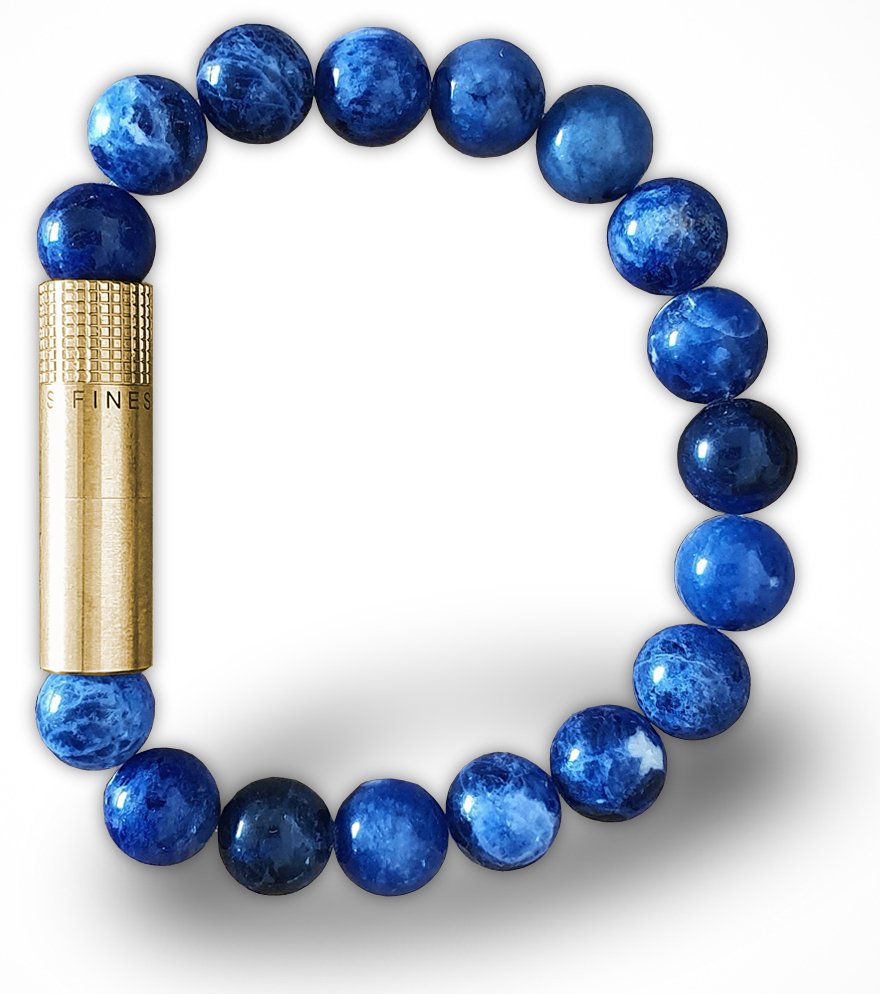 Les Fines Lames Punch Bracelets Solo Brass Sodalite Größe S