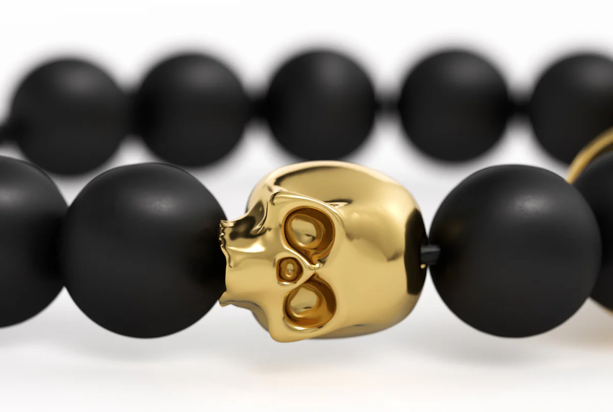 Les Fines Lames Punch Bracelets Oscuro Gold Skull II - Elastic_03