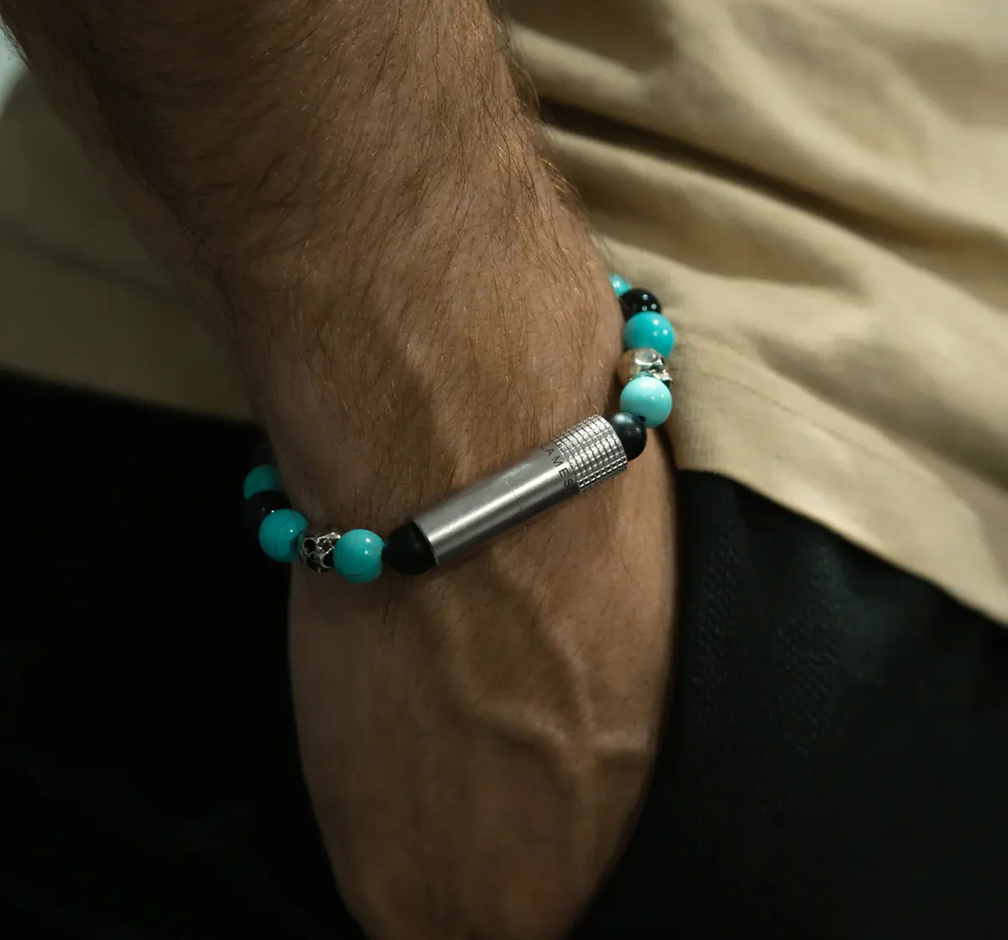 Les Fines Lames Punch Bracelets Turquoise Skull -Elastic_05