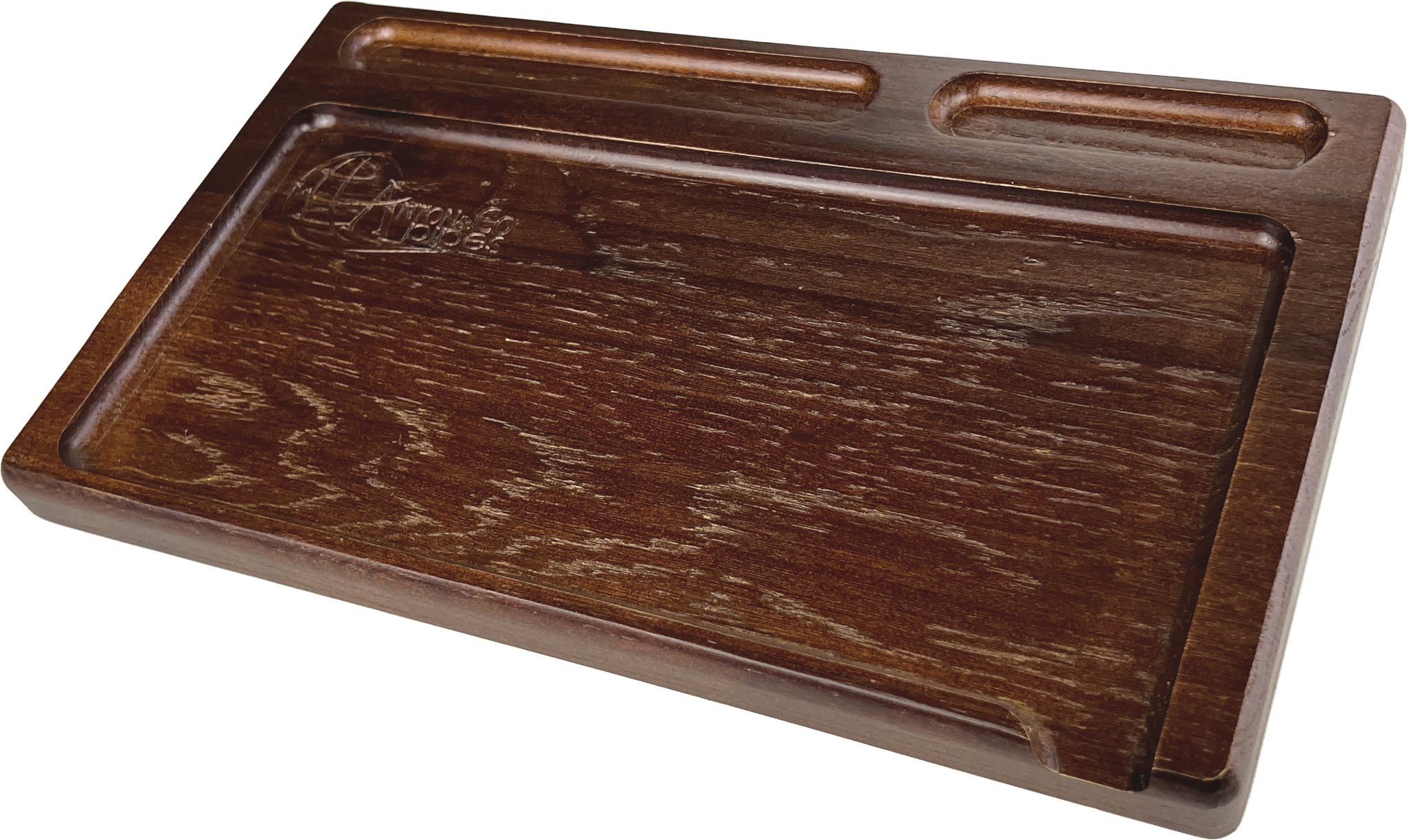 Anton Pipes Tabak Tablett Eiche Braun