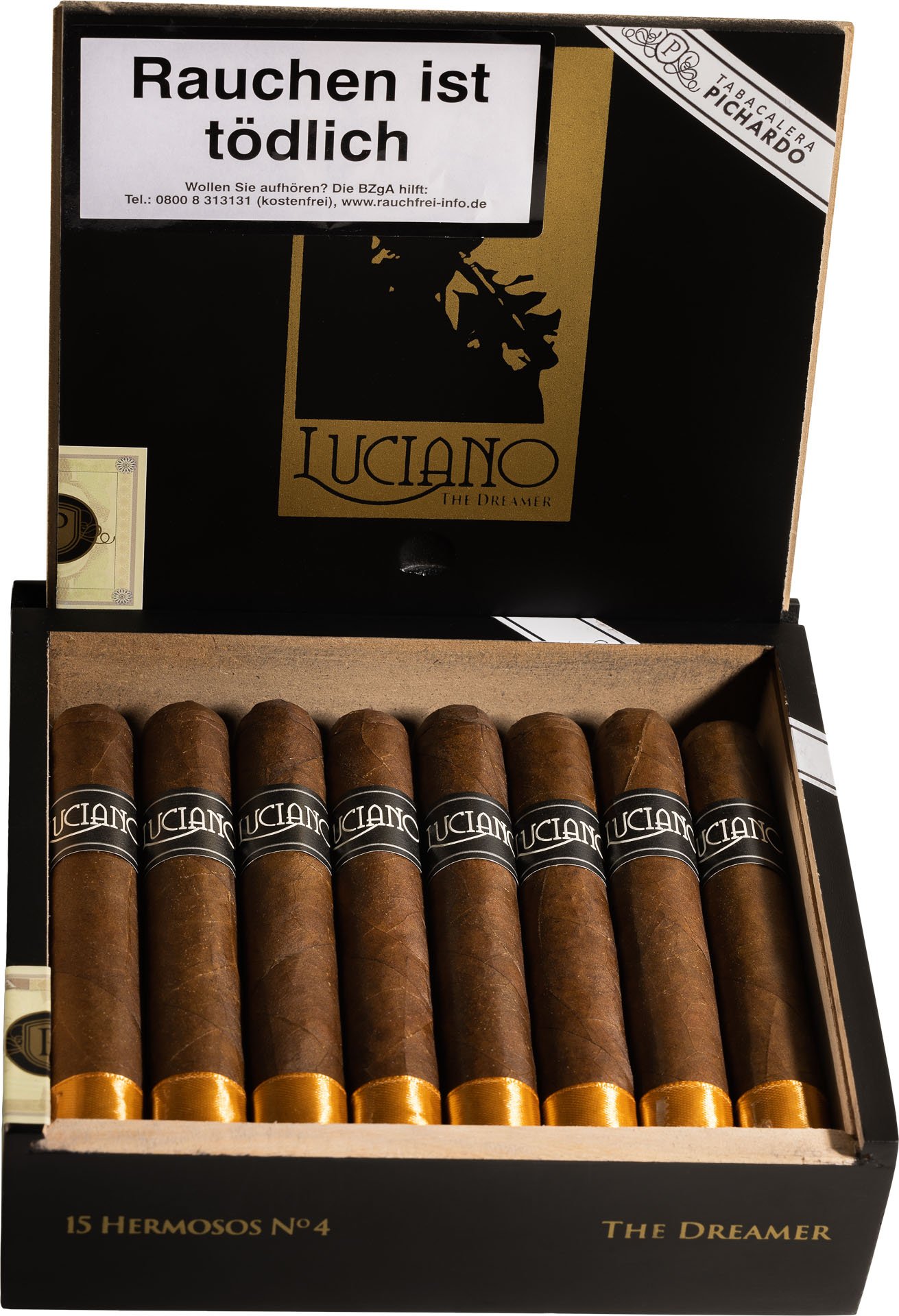 ACE Prime Cigars Luciano The Dreamer Hermoso No 4 Kiste offen