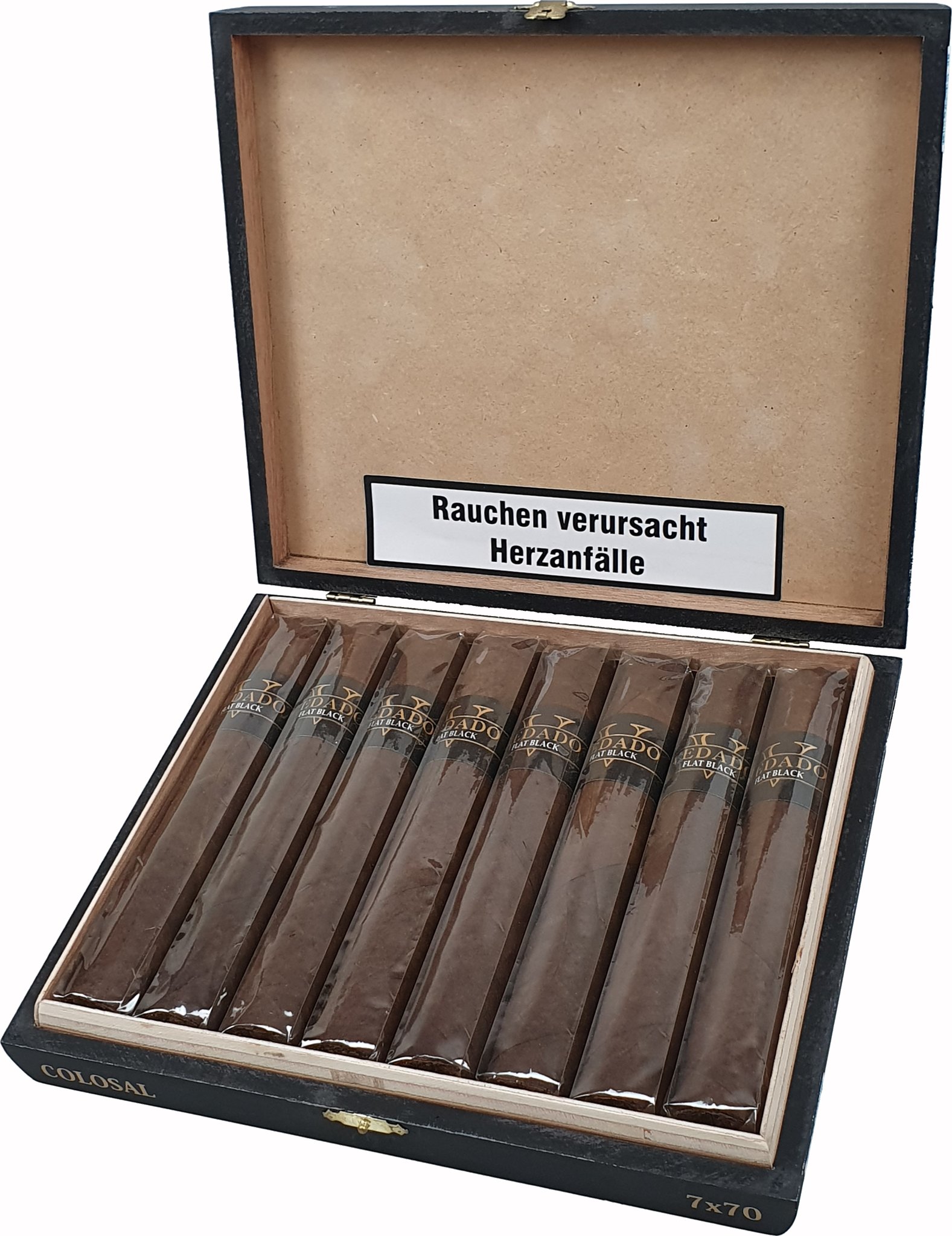 Vedado Flat Black Colosal Kiste offen