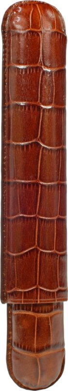 Martin Wess Corona Lederetui Kollektion 1er Kroko braun (592-1) (10369)