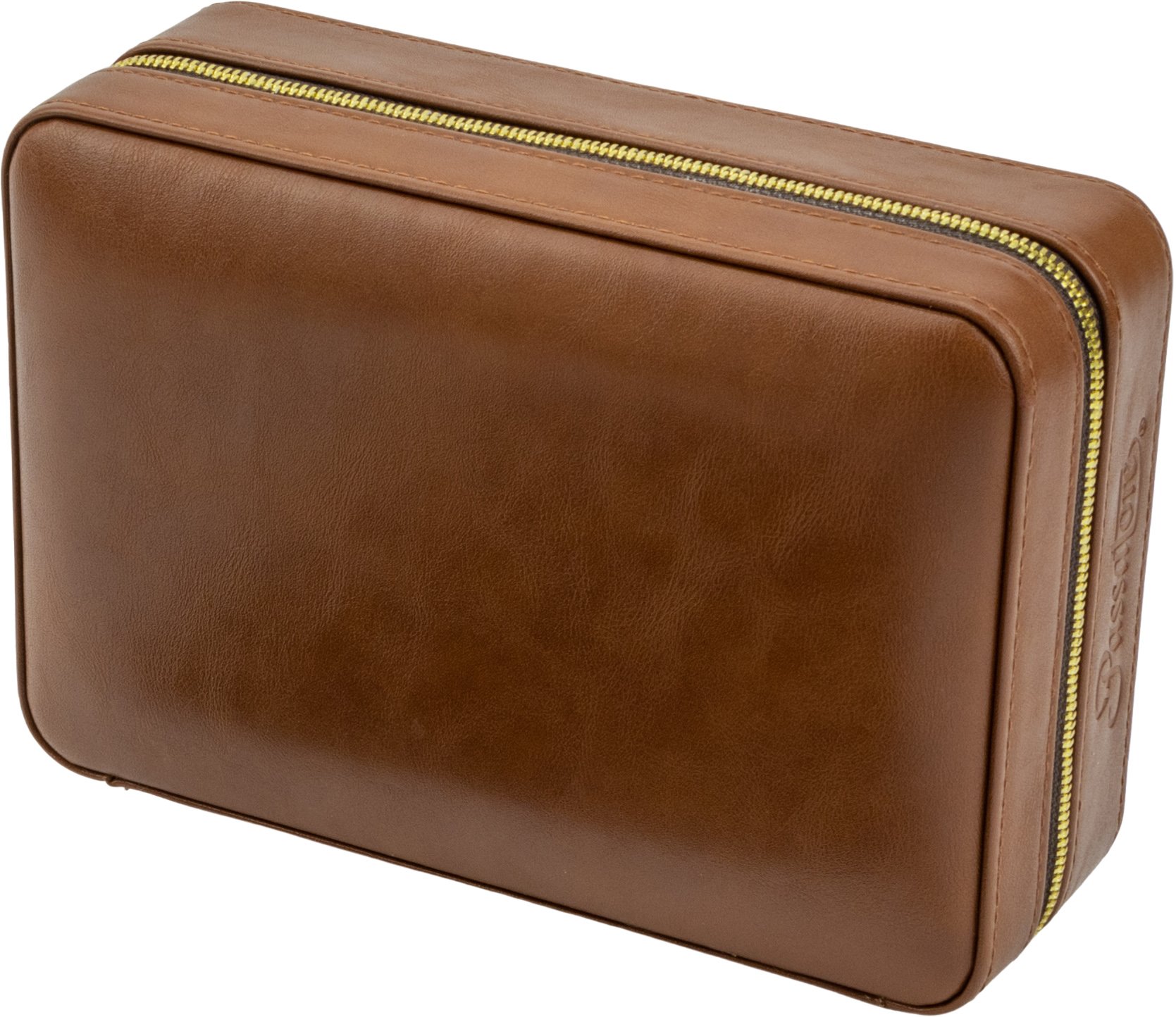 4er Lederoptik hellbraun Detailbild